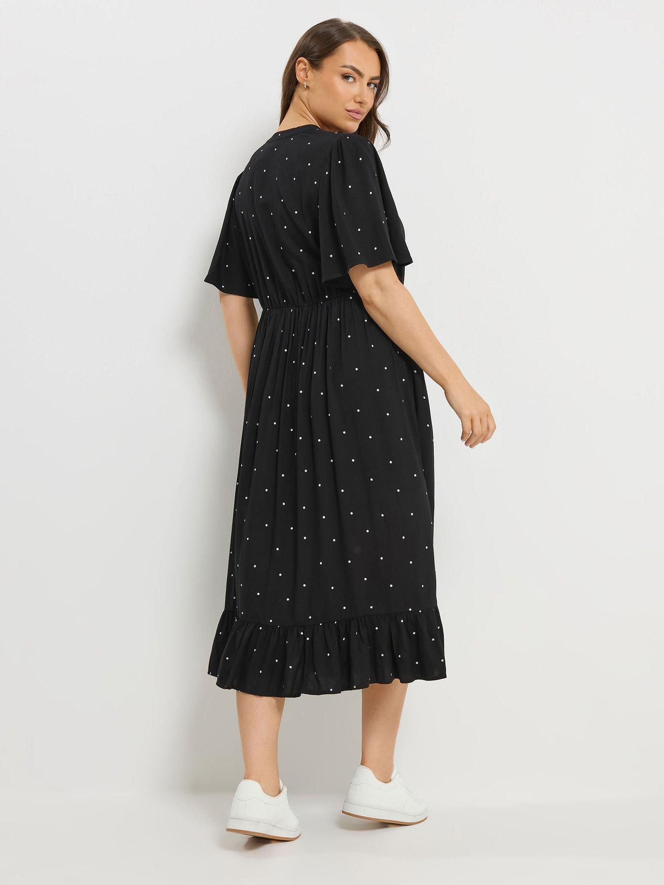 stillFront image of yours-curve-half-placket-spot-dress