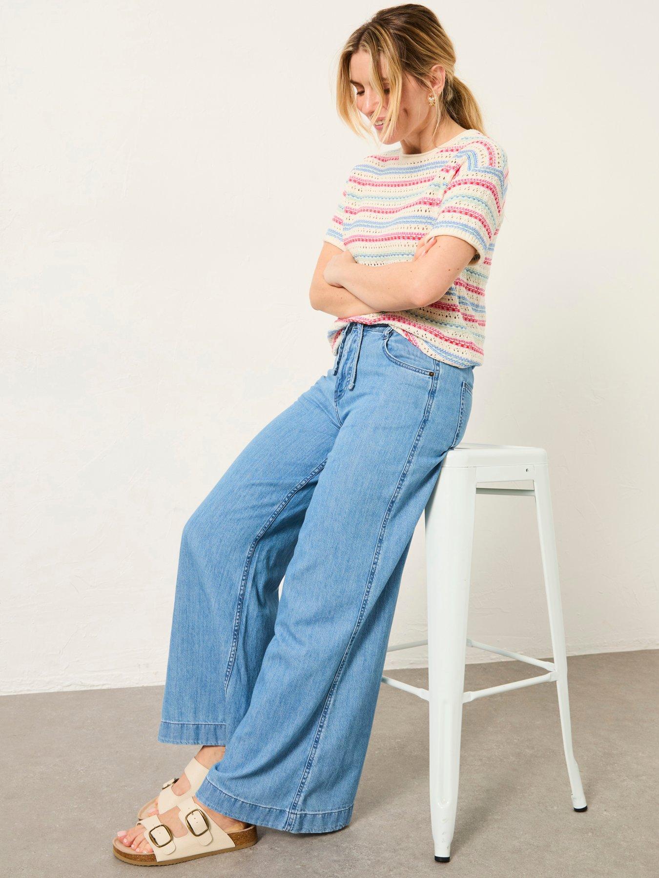 FatFace Amberley Wide Leg Jean - Denim Blue