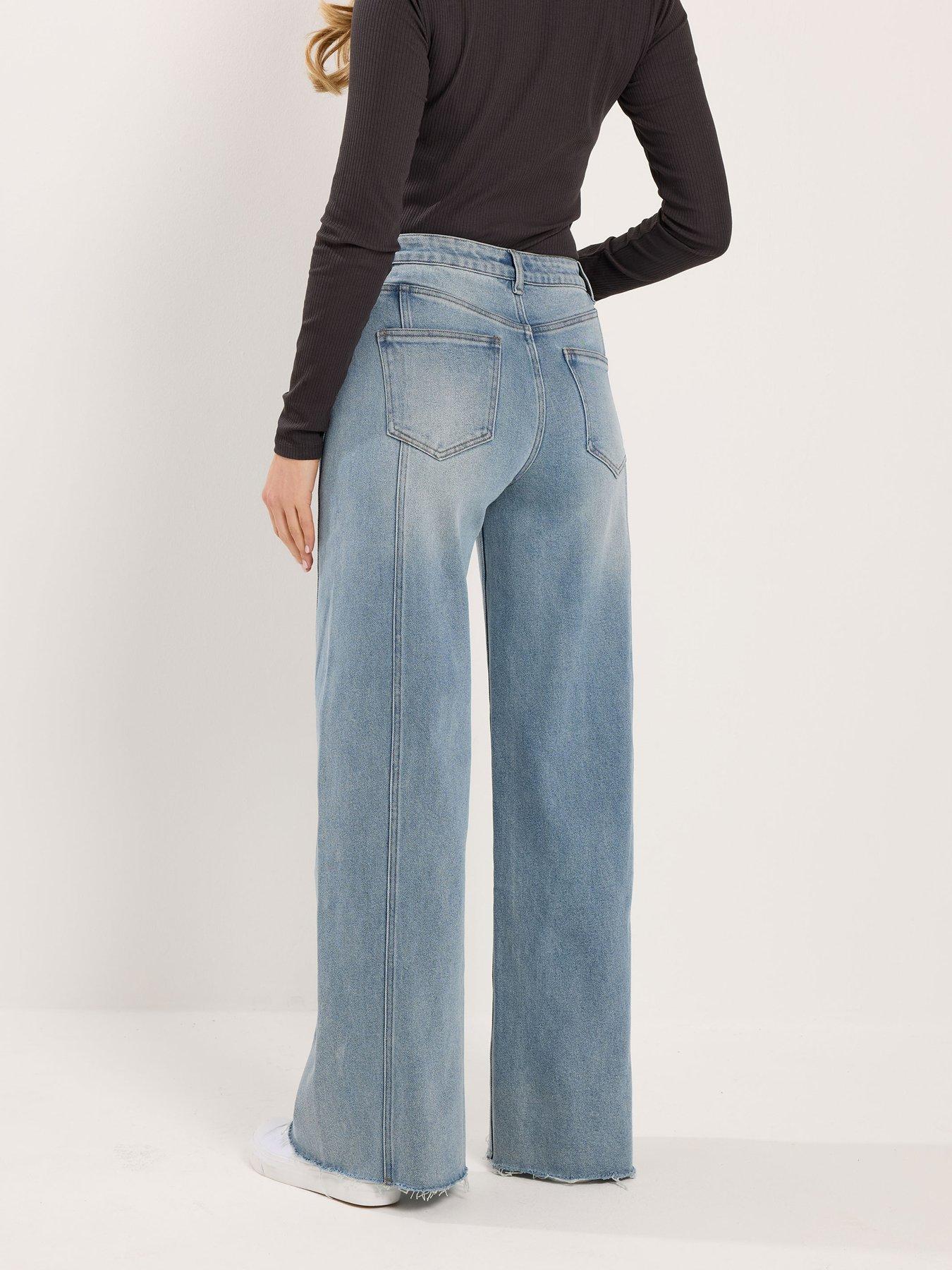 Image 2 of 6 of Long Tall Sally Twist Seam Wide Leg Jean 36" - Blue