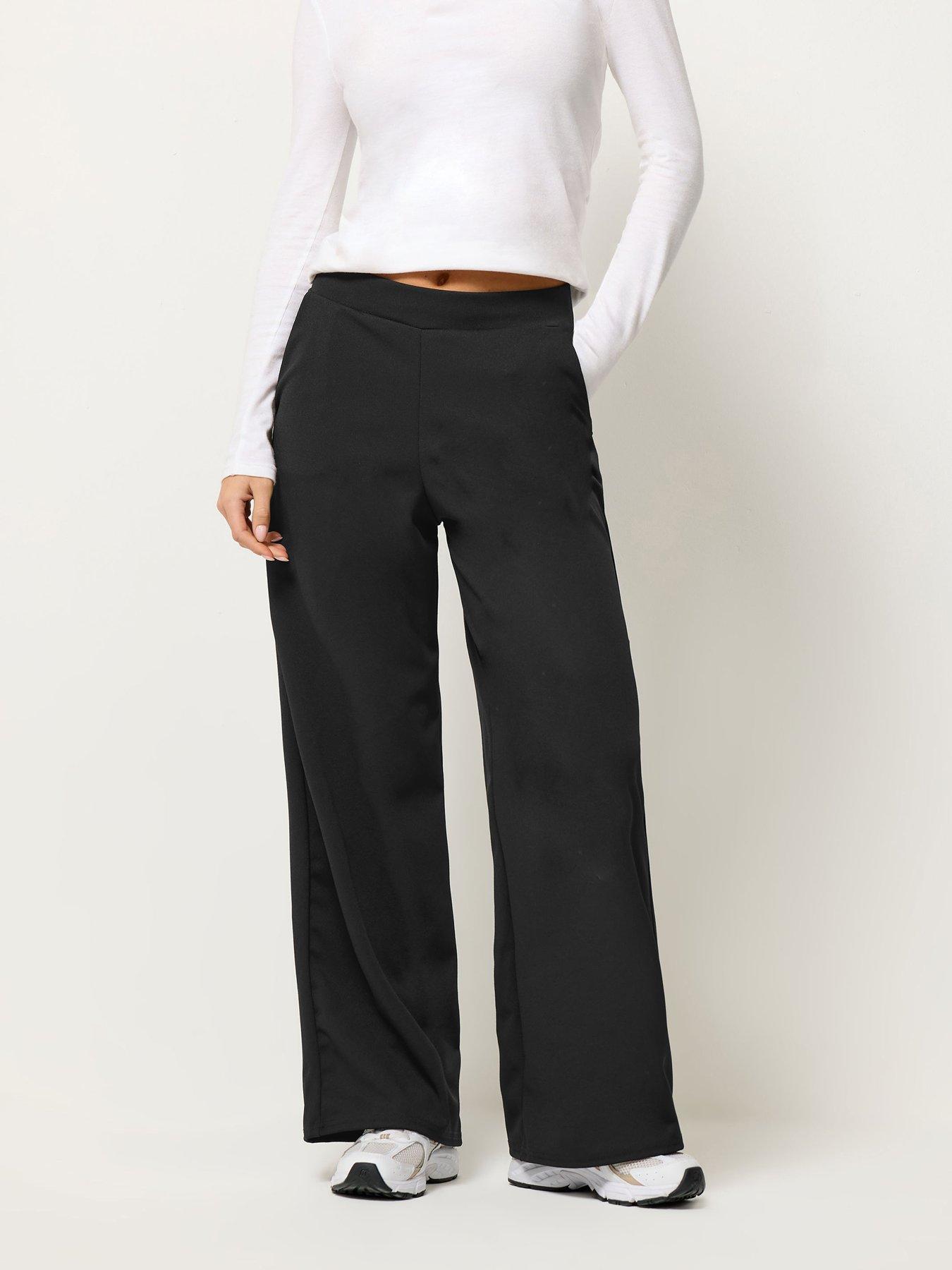 PixieGirl Petite Scuba Crepe Wide Leg Trousers