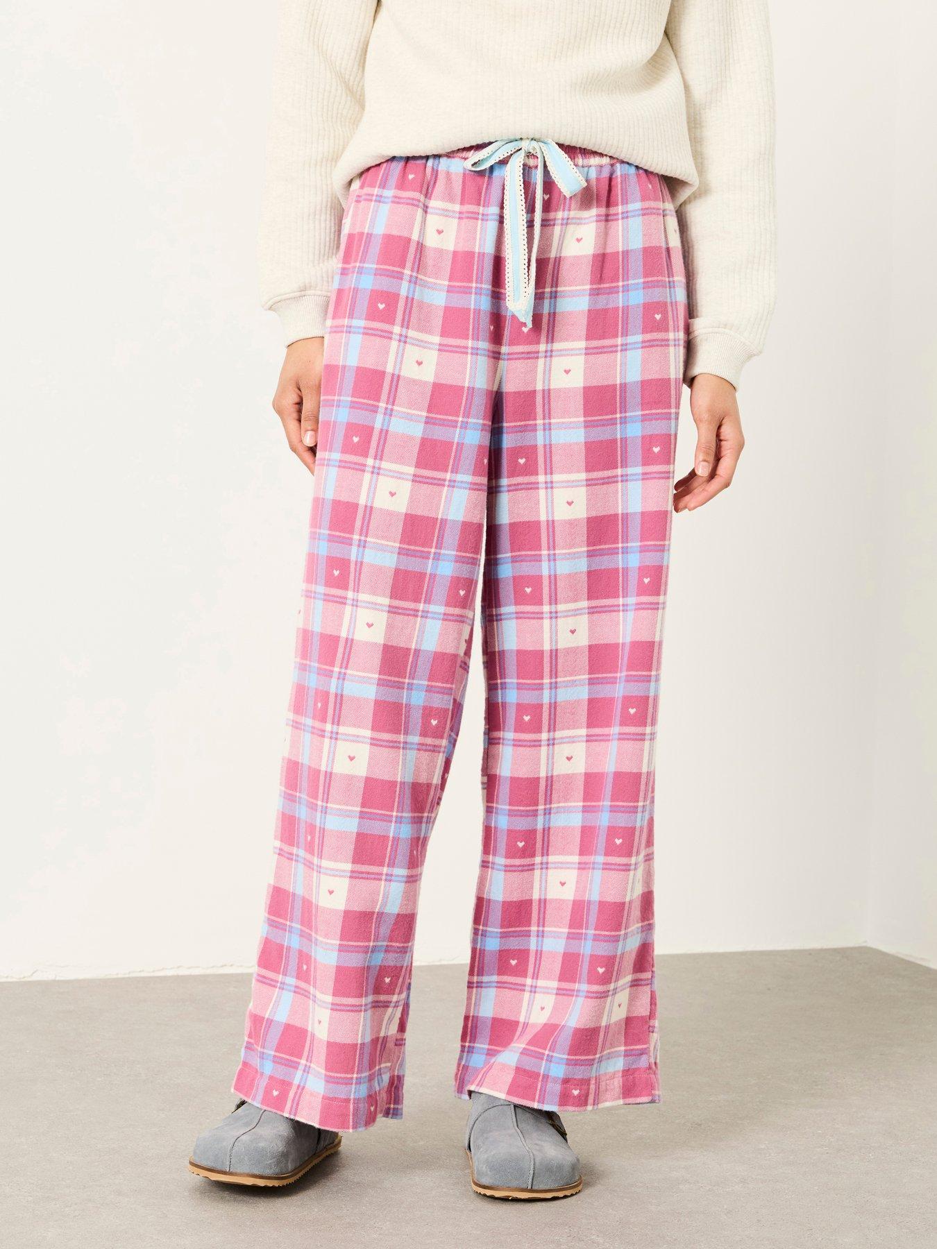 FatFace Lola Heart Pyjama Bottom - Pink