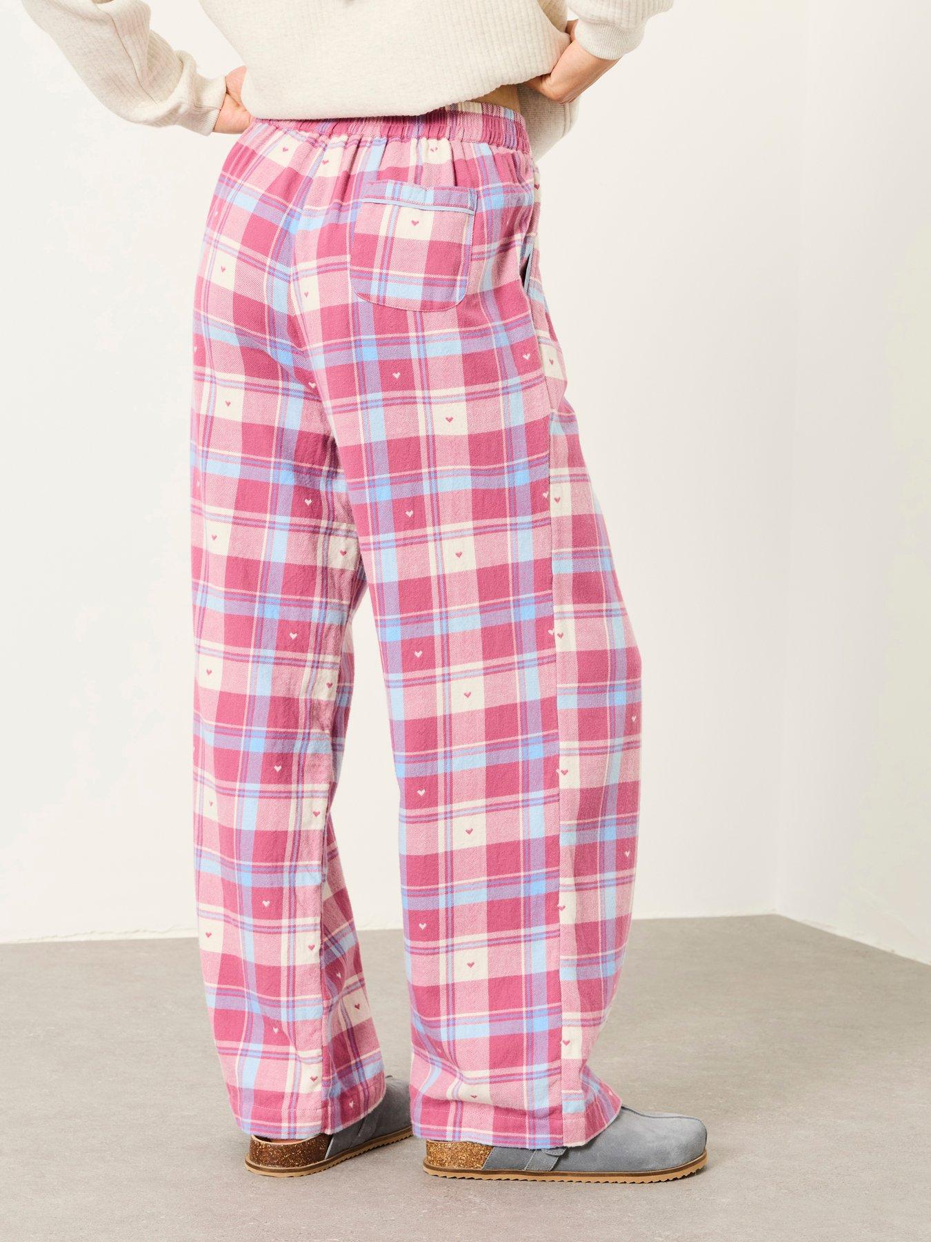 Image 2 of 6 of FatFace Lola Heart Pyjama Bottom - Pink