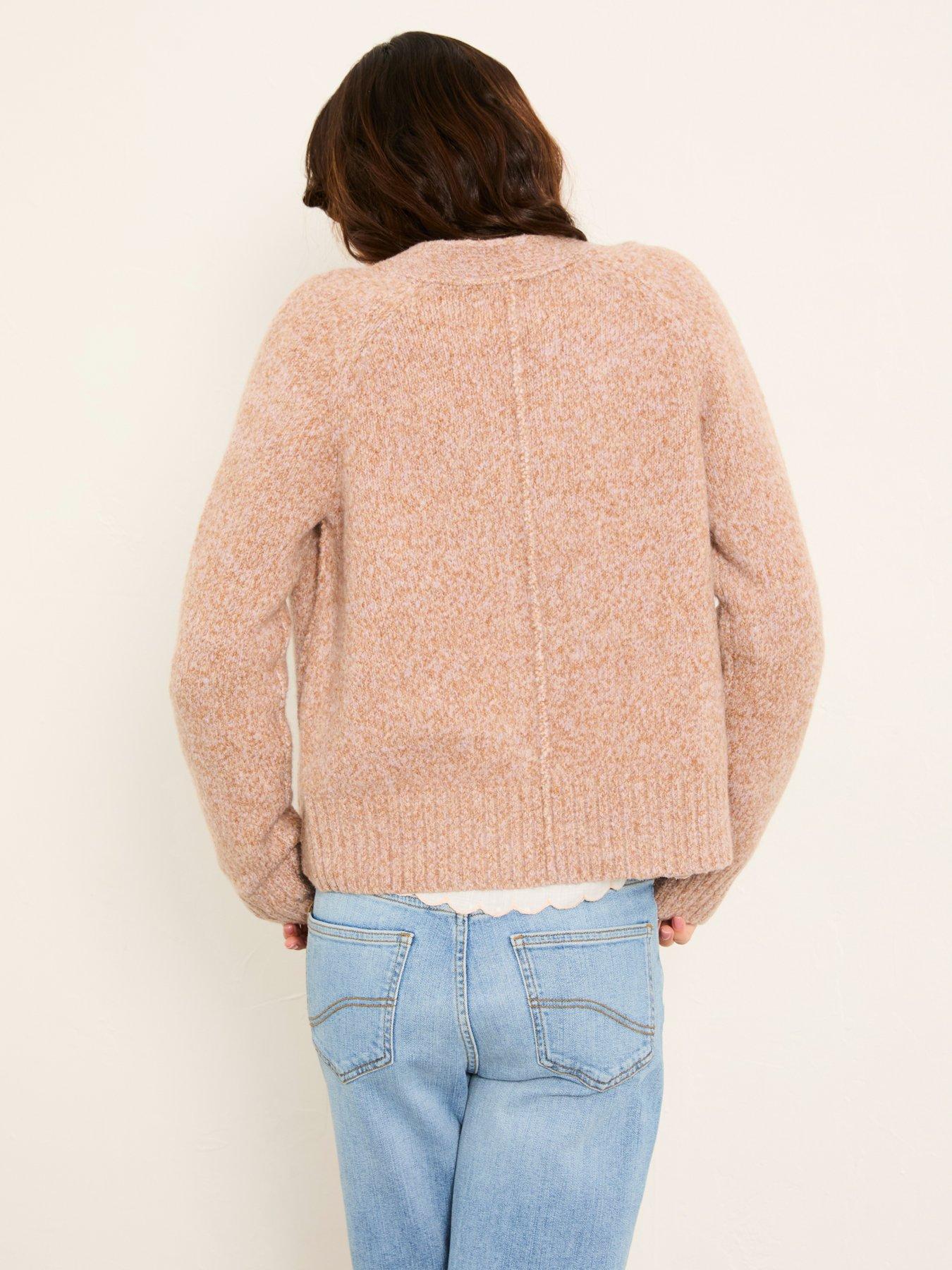 Image 2 of 5 of FatFace Florrie Fleck Cardigan - Beige