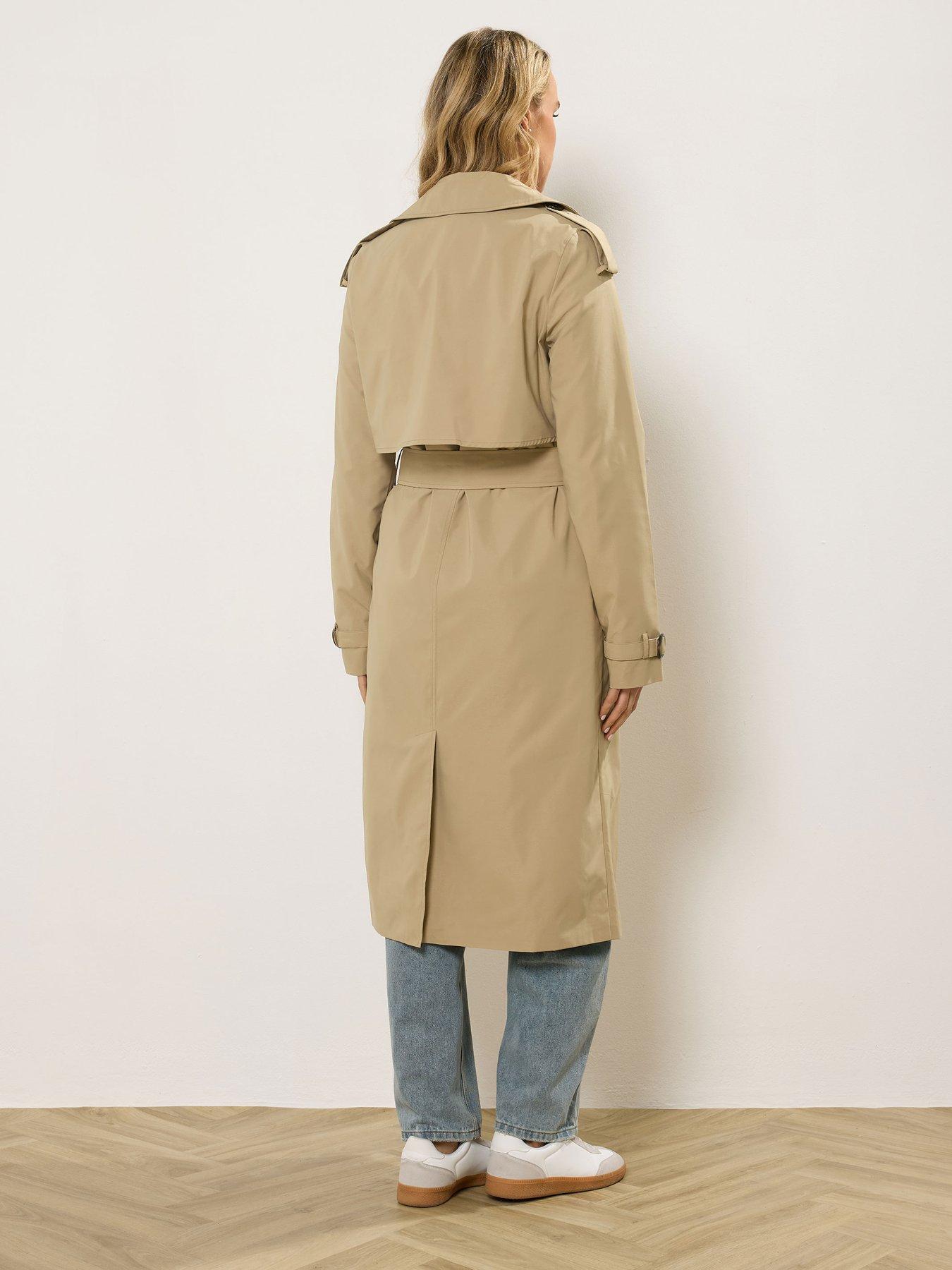  image of long-tall-sally-trench-coat-cream