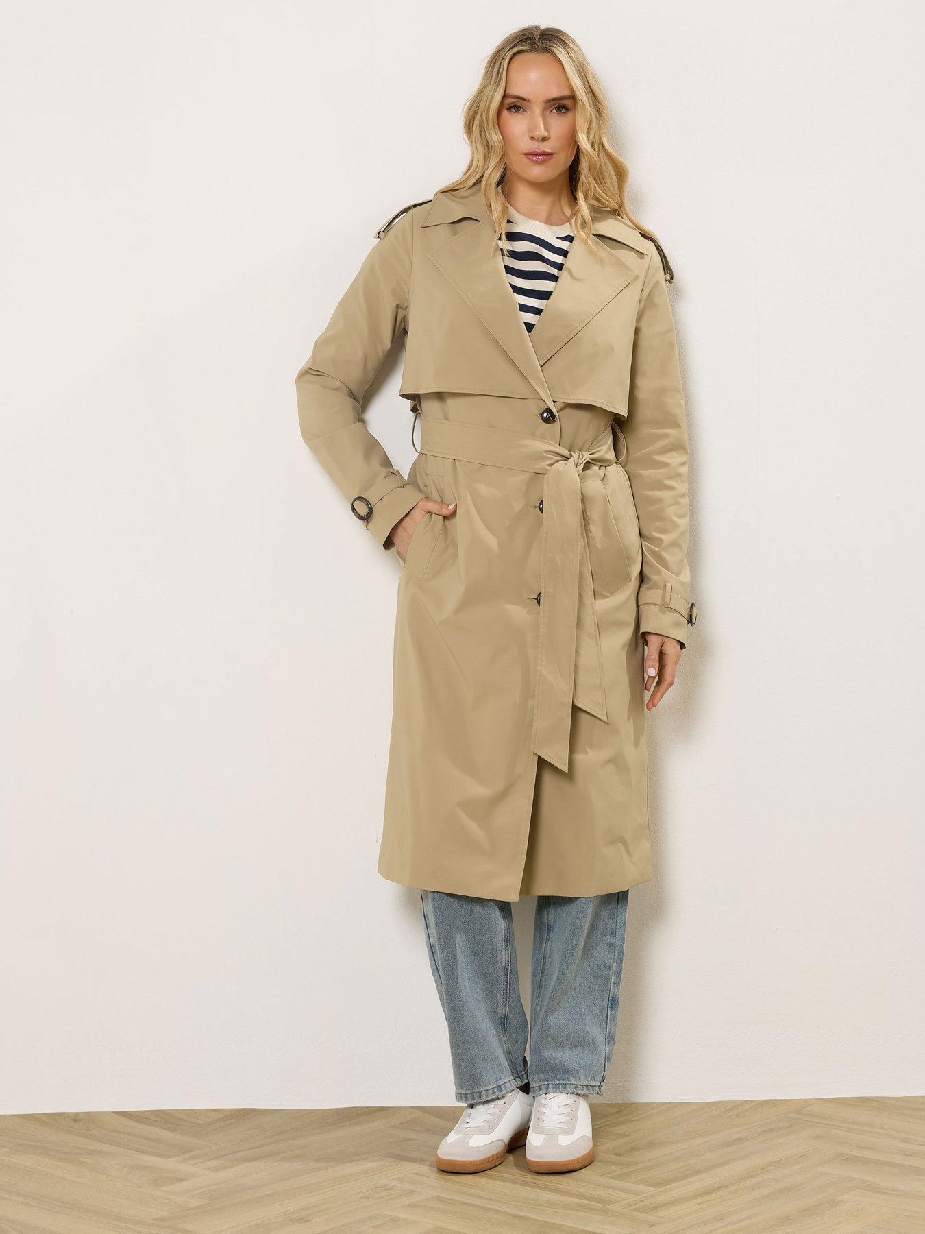  image of long-tall-sally-trench-coat-cream