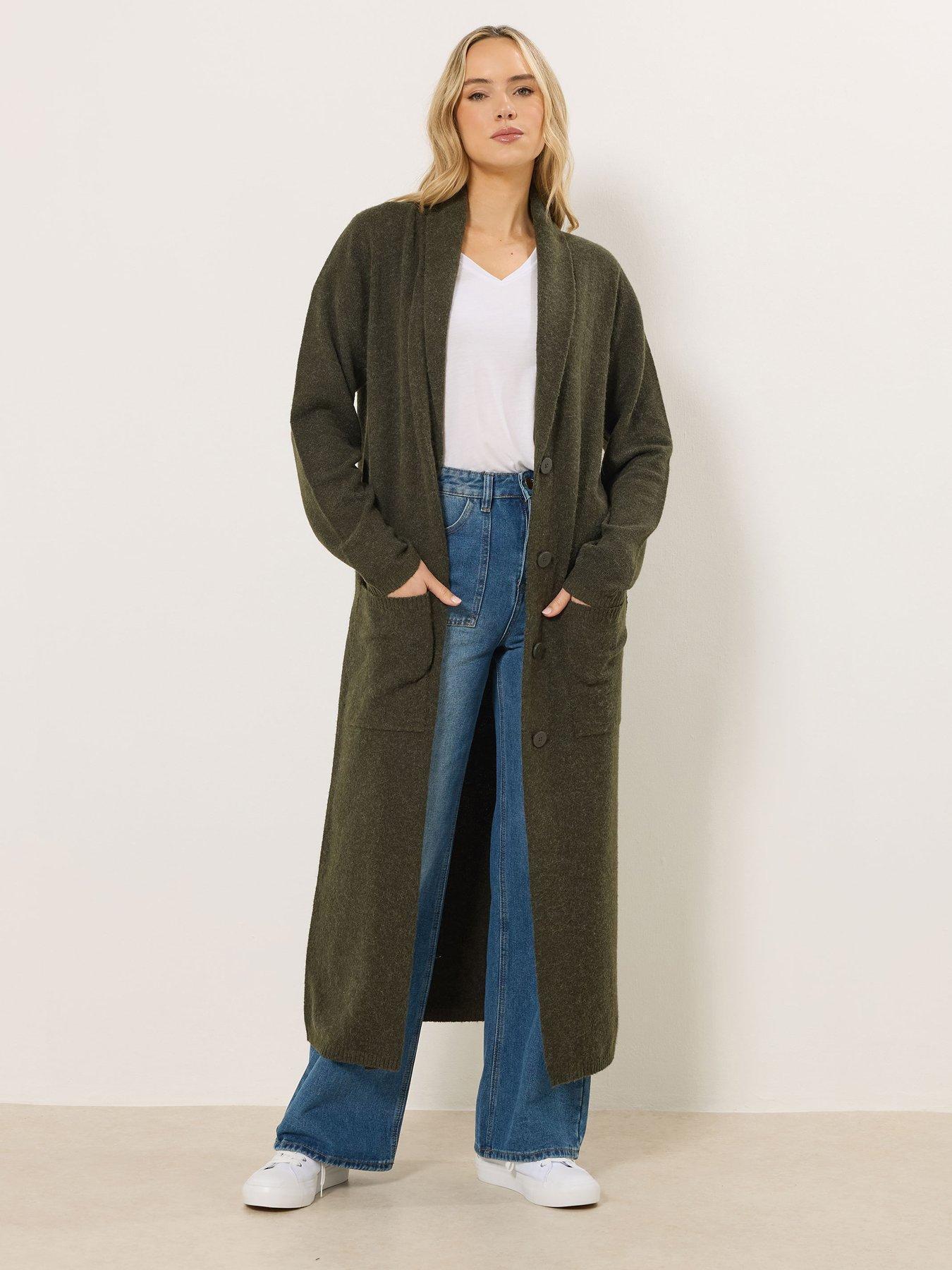 Image 1 of 5 of Long Tall Sally Knitted Coatigan - Green