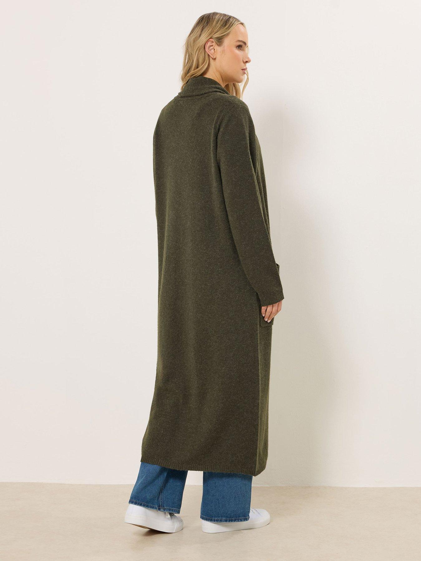 Image 2 of 5 of Long Tall Sally Knitted Coatigan - Green
