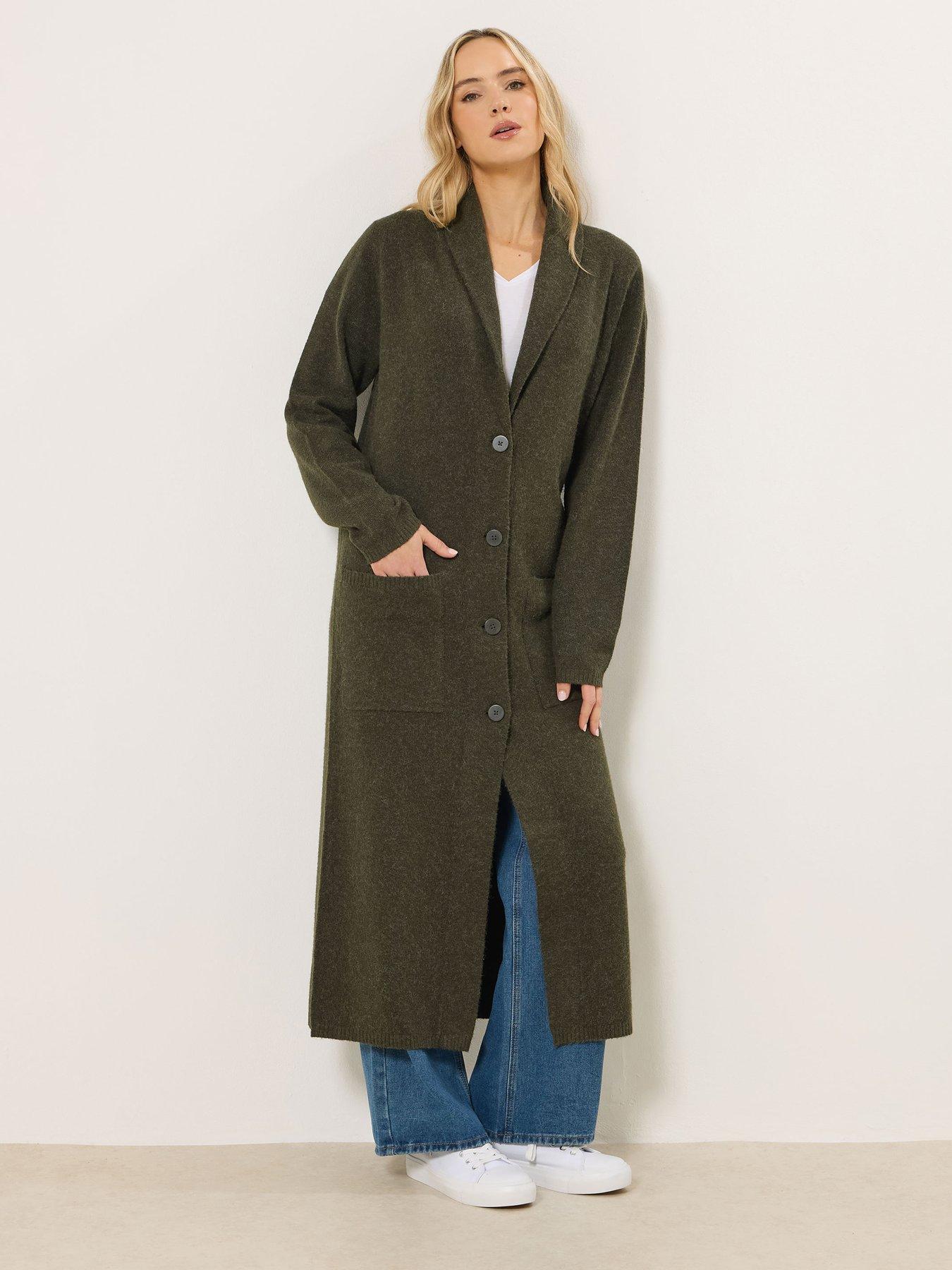Image 3 of 5 of Long Tall Sally Knitted Coatigan - Green