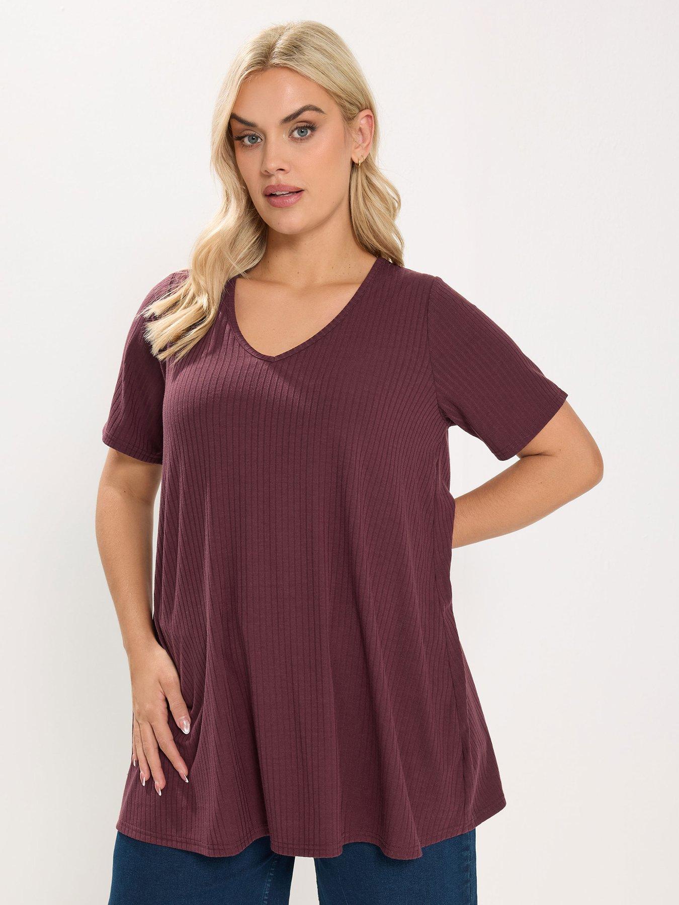 yours-curve-v-neck-rib-swing-top