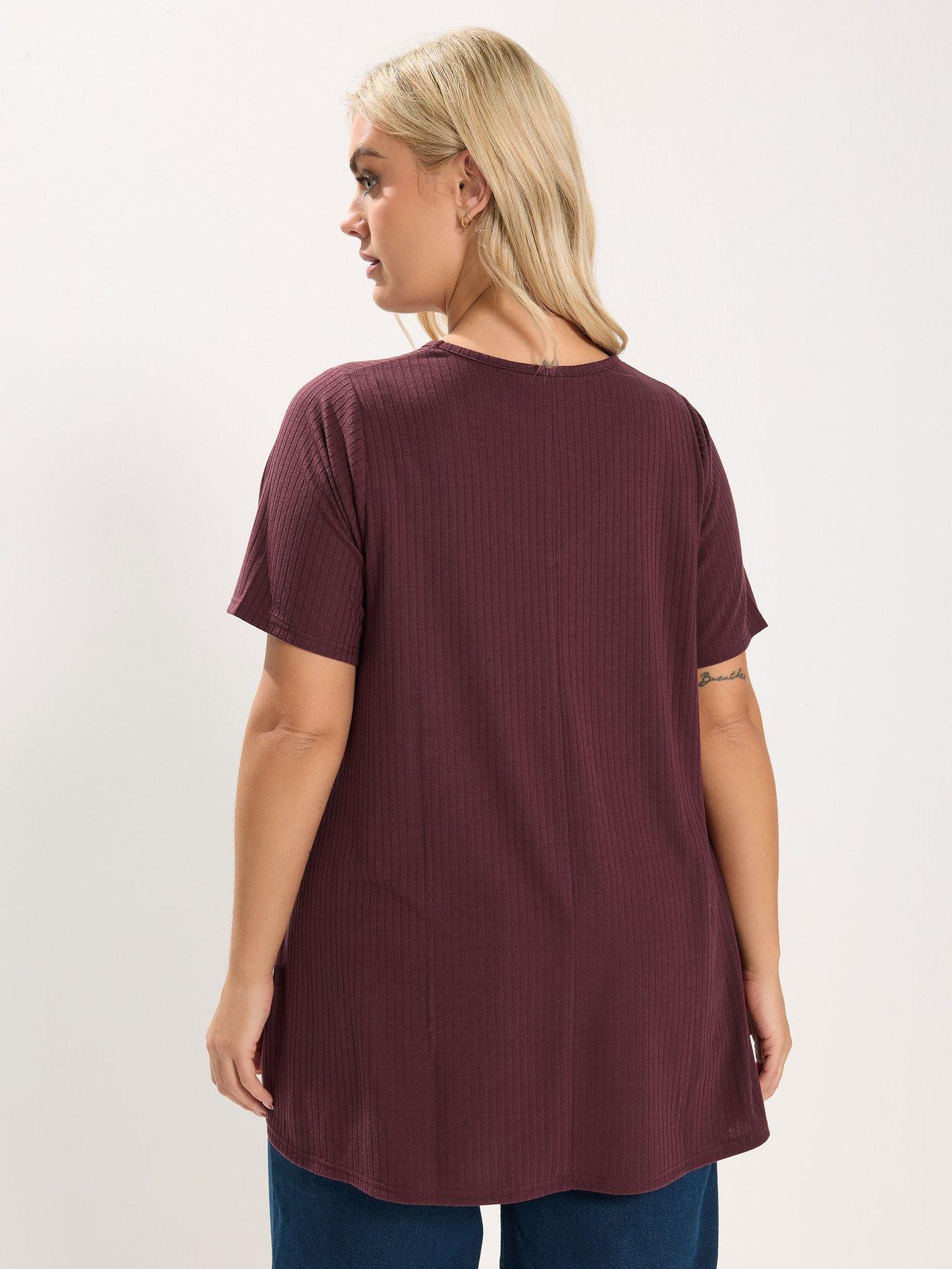  image of yours-curve-v-neck-rib-swing-top