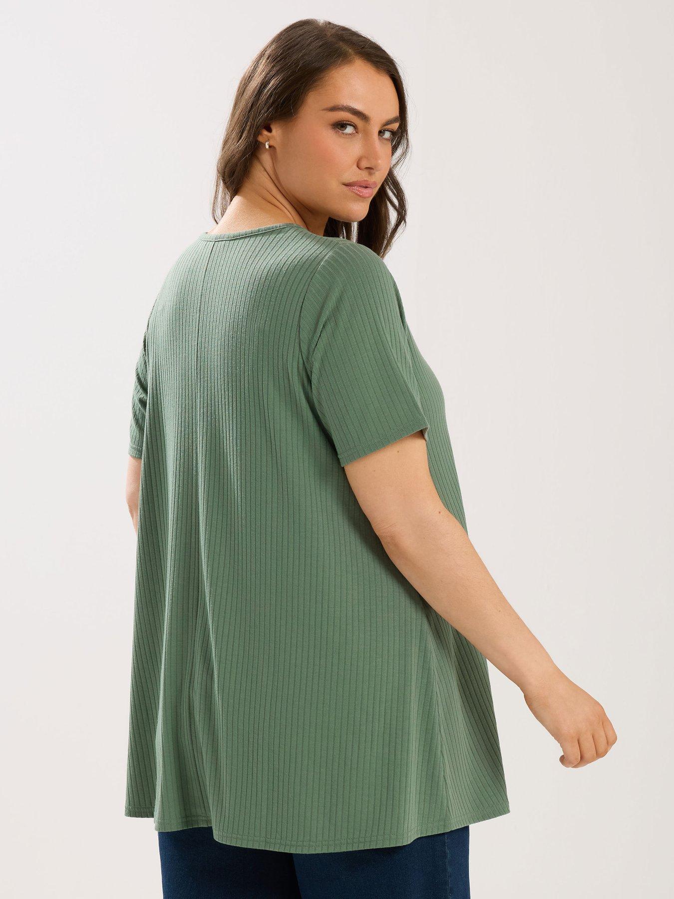  image of yours-curve-v-neck-rib-swing-top