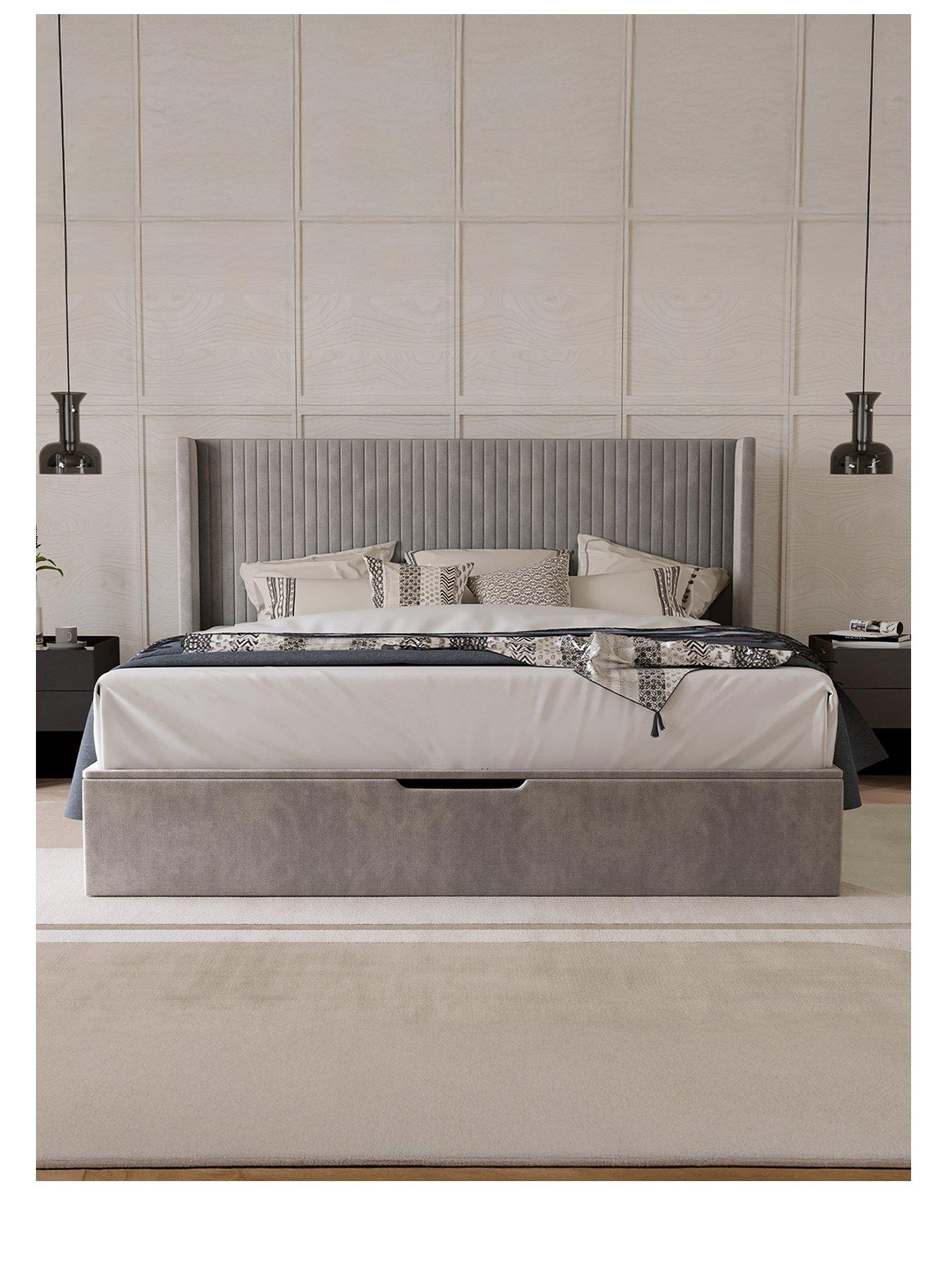Image 2 of 6 of The Very Collection Orchard End Lift Up Storage Ottoman Bed with Airsprung Mattress Options (Buy &amp; SAVE!) - Taupe