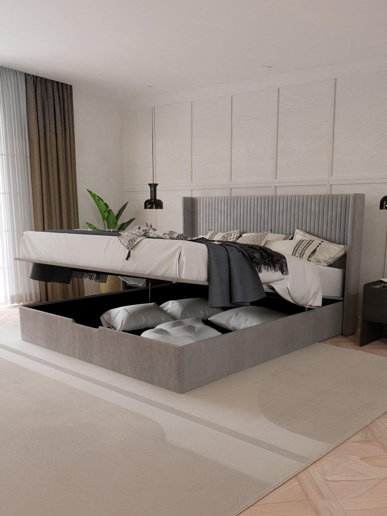 Image 5 of 6 of The Very Collection Orchard End Lift Up Storage Ottoman Bed with Airsprung Mattress Options (Buy &amp; SAVE!) - Taupe