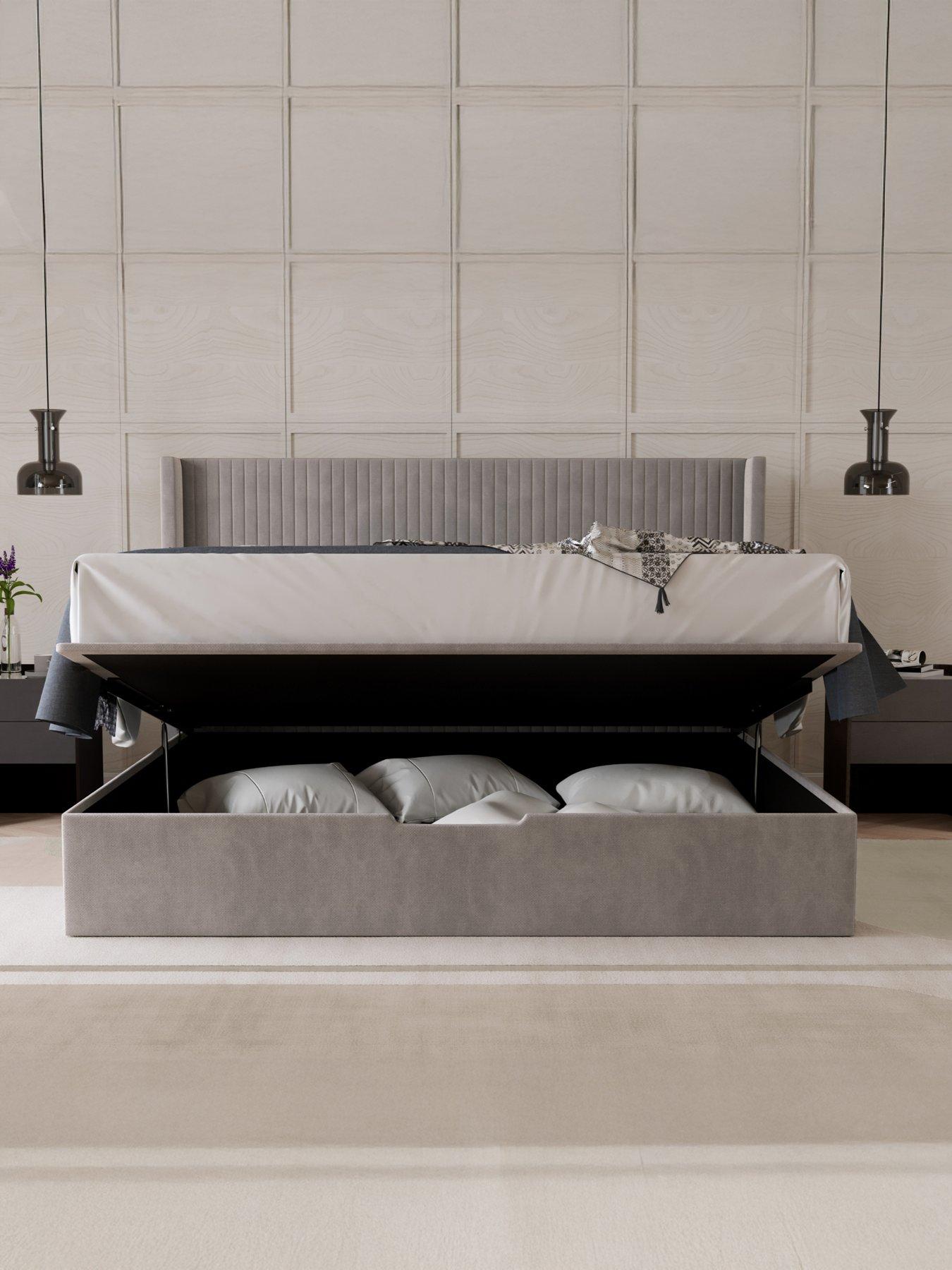 Image 6 of 6 of The Very Collection Orchard End Lift Up Storage Ottoman Bed with Airsprung Mattress Options (Buy &amp; SAVE!) - Taupe