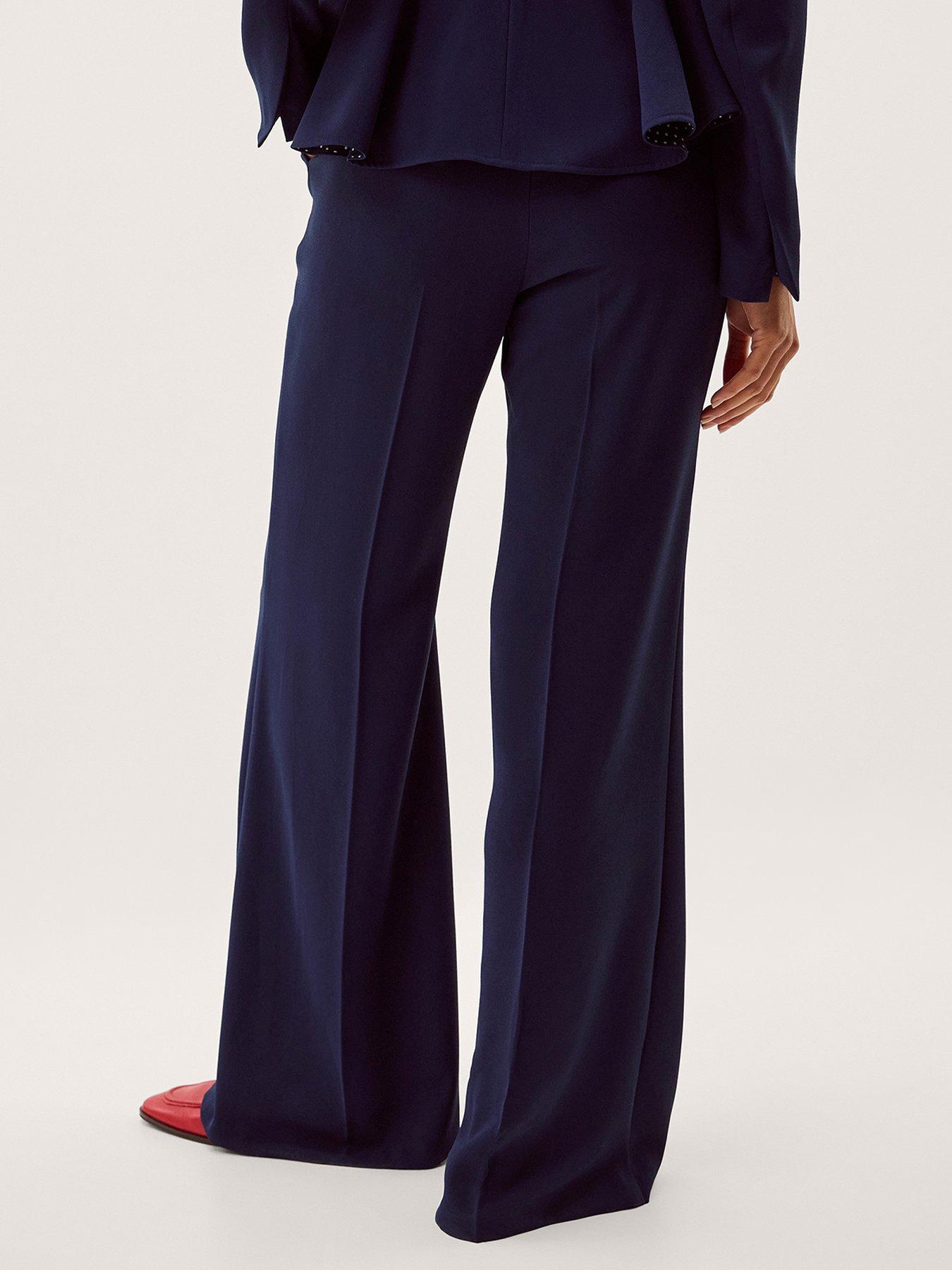  image of monsoon-erin-flared-trousers-navy