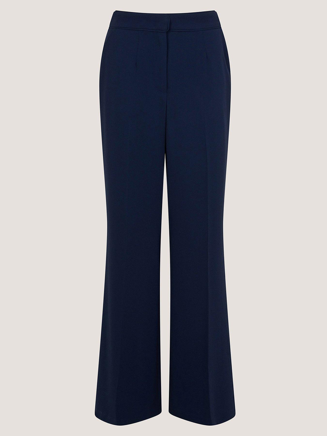  image of monsoon-erin-flared-trousers-navy