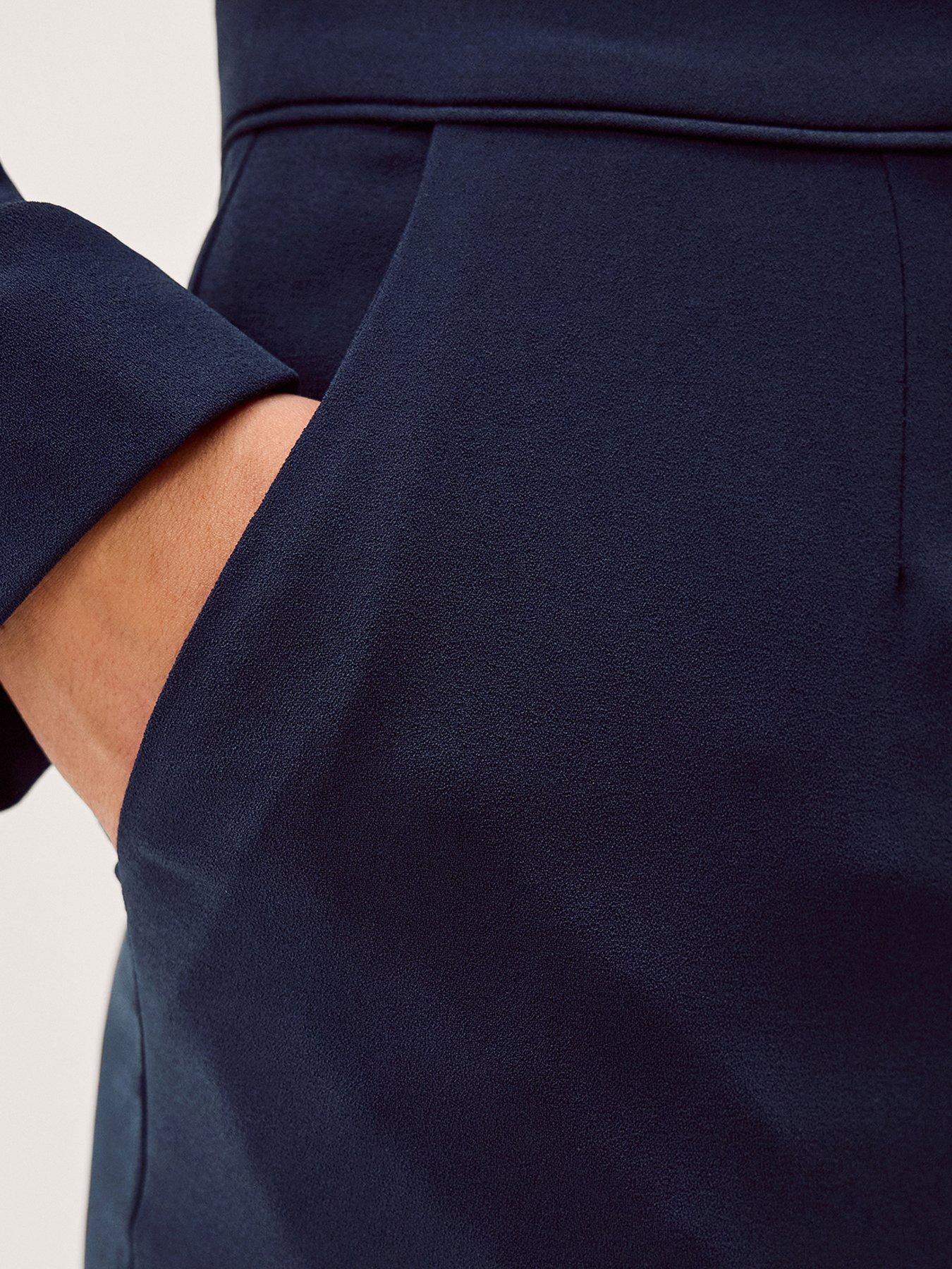  image of monsoon-erin-flared-trousers-navy