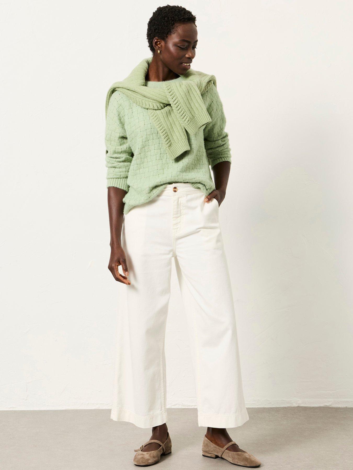  image of fatface-hove-crop-trouser-white