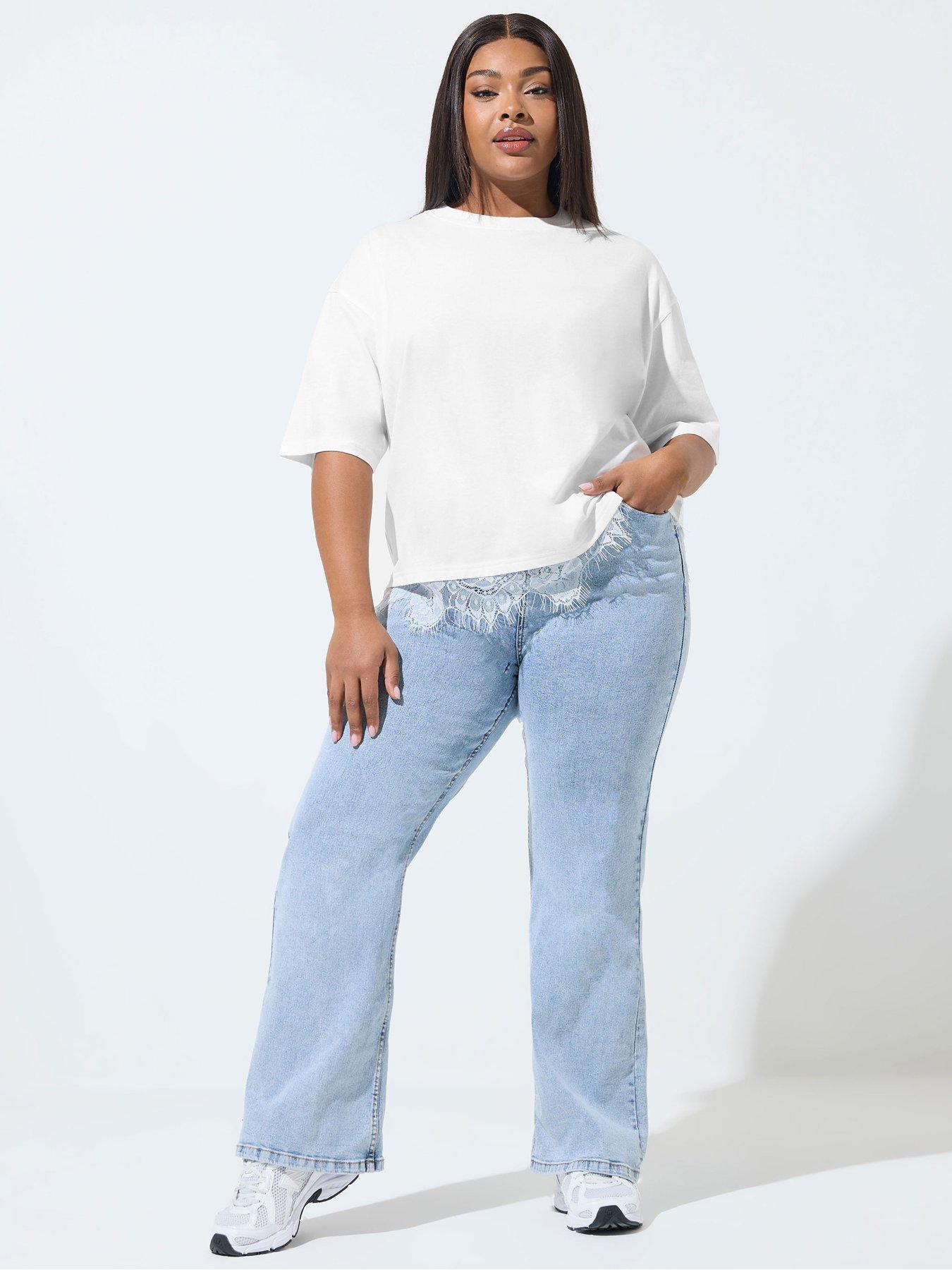  image of yours-curve-lace-hem-top-white
