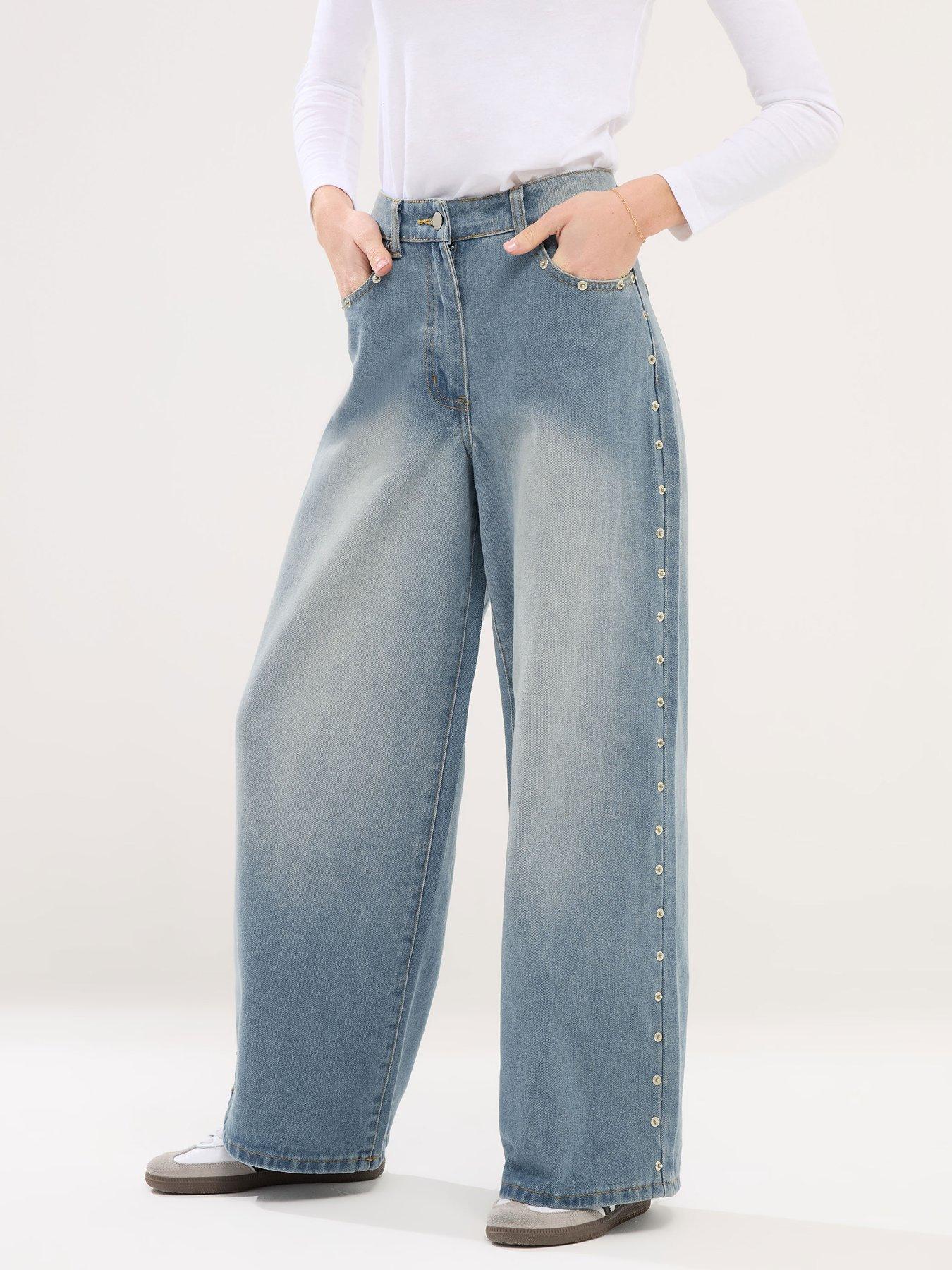  image of pixiegirl-petite-rivet-side-seam-jeans