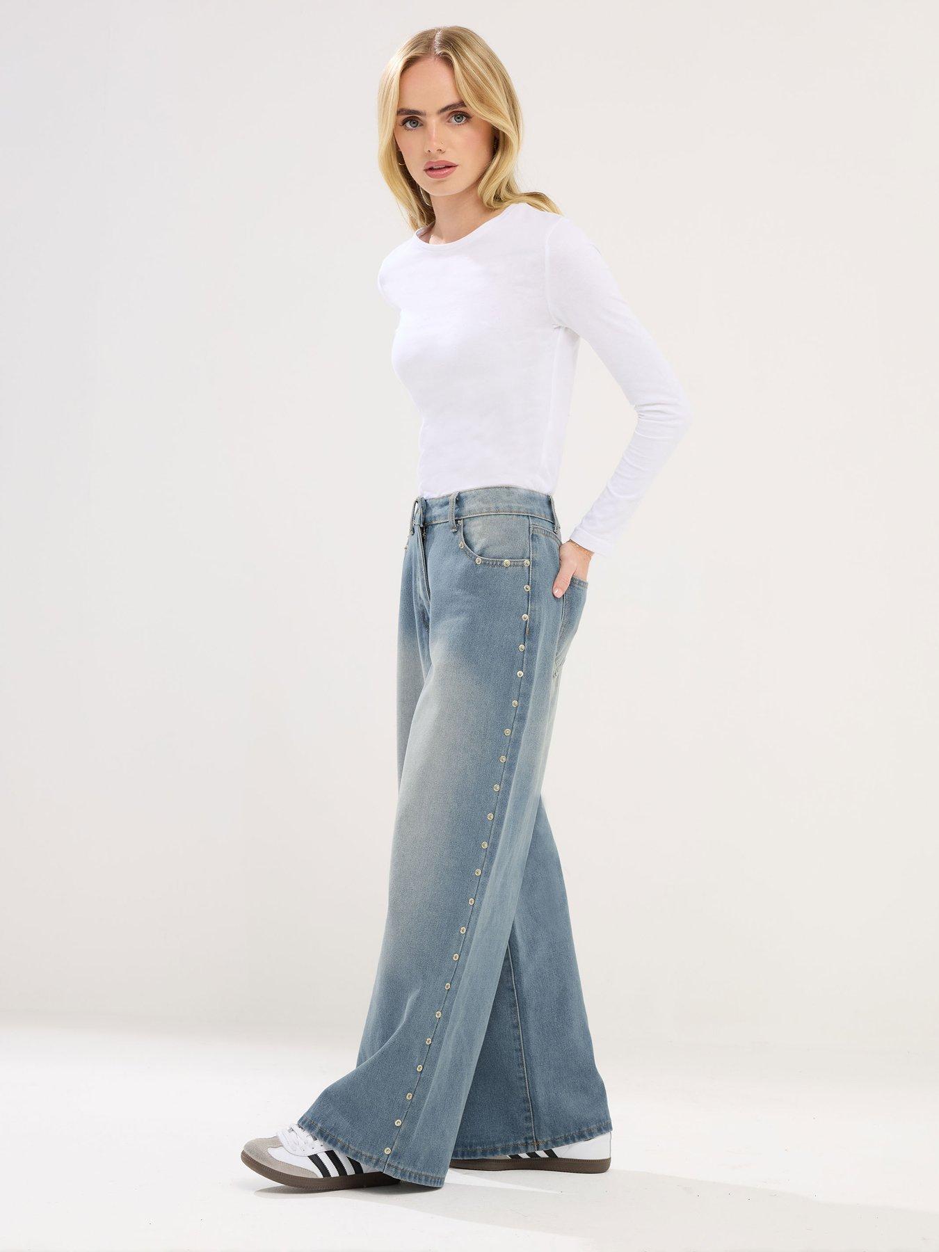  image of pixiegirl-petite-rivet-side-seam-jeans