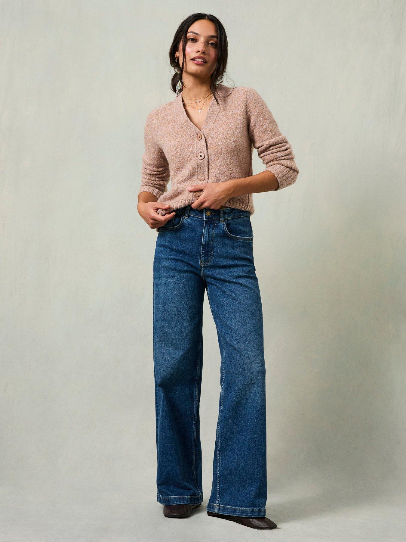 FatFace Welling Wide Leg Jeans - Indigo Blue