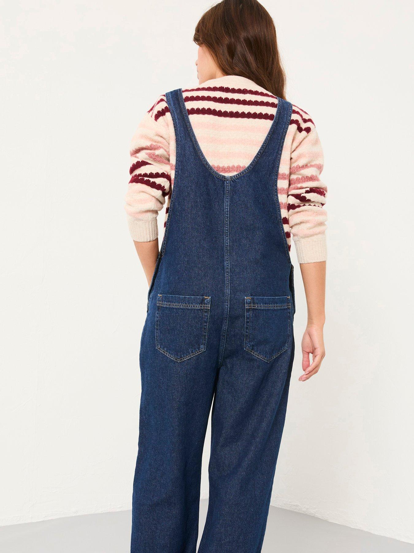  image of fatface-raffles-denim-dungarees-blue