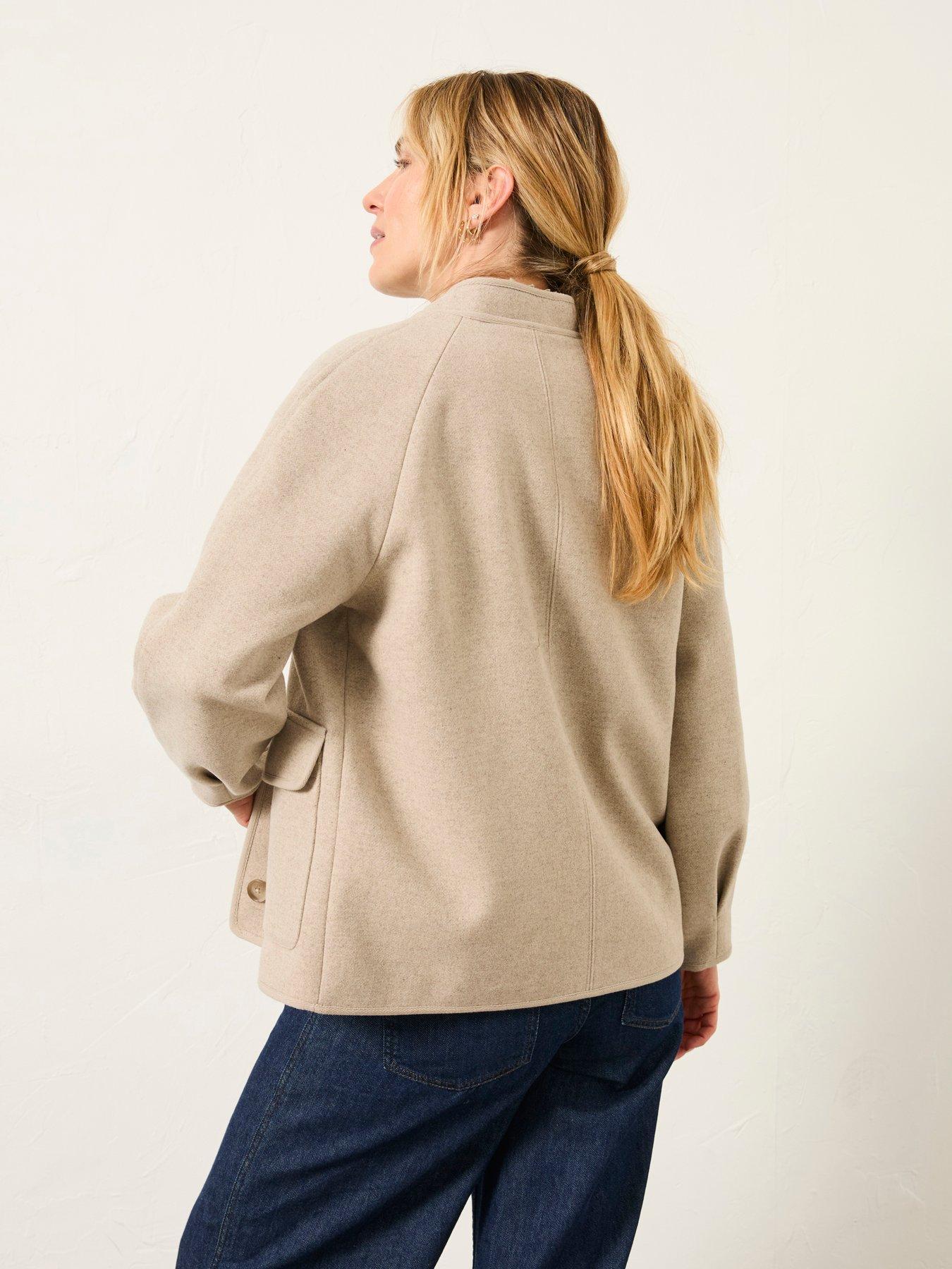 Image 2 of 6 of FatFace Orla Wool Jacket - Natural