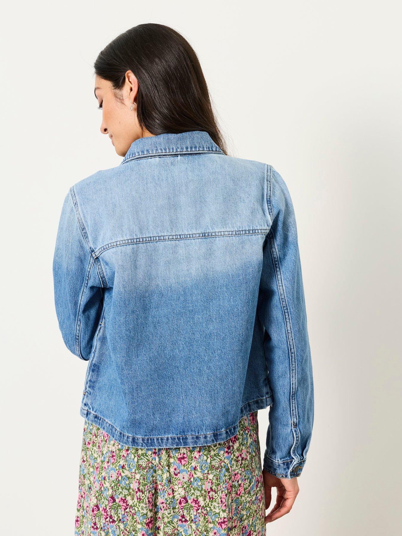  image of fatface-thea-denim-jacket-denim-vintage