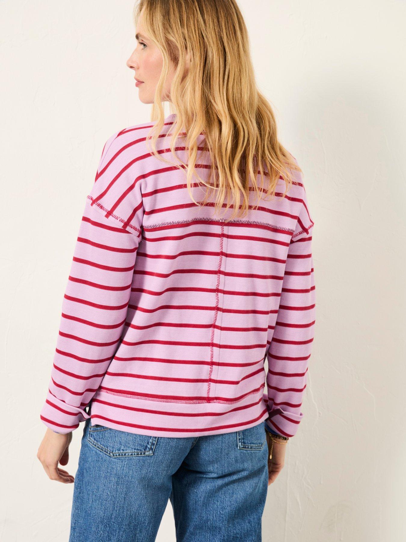 Image 2 of 6 of FatFace Airlie Breton Stripe - Purple
