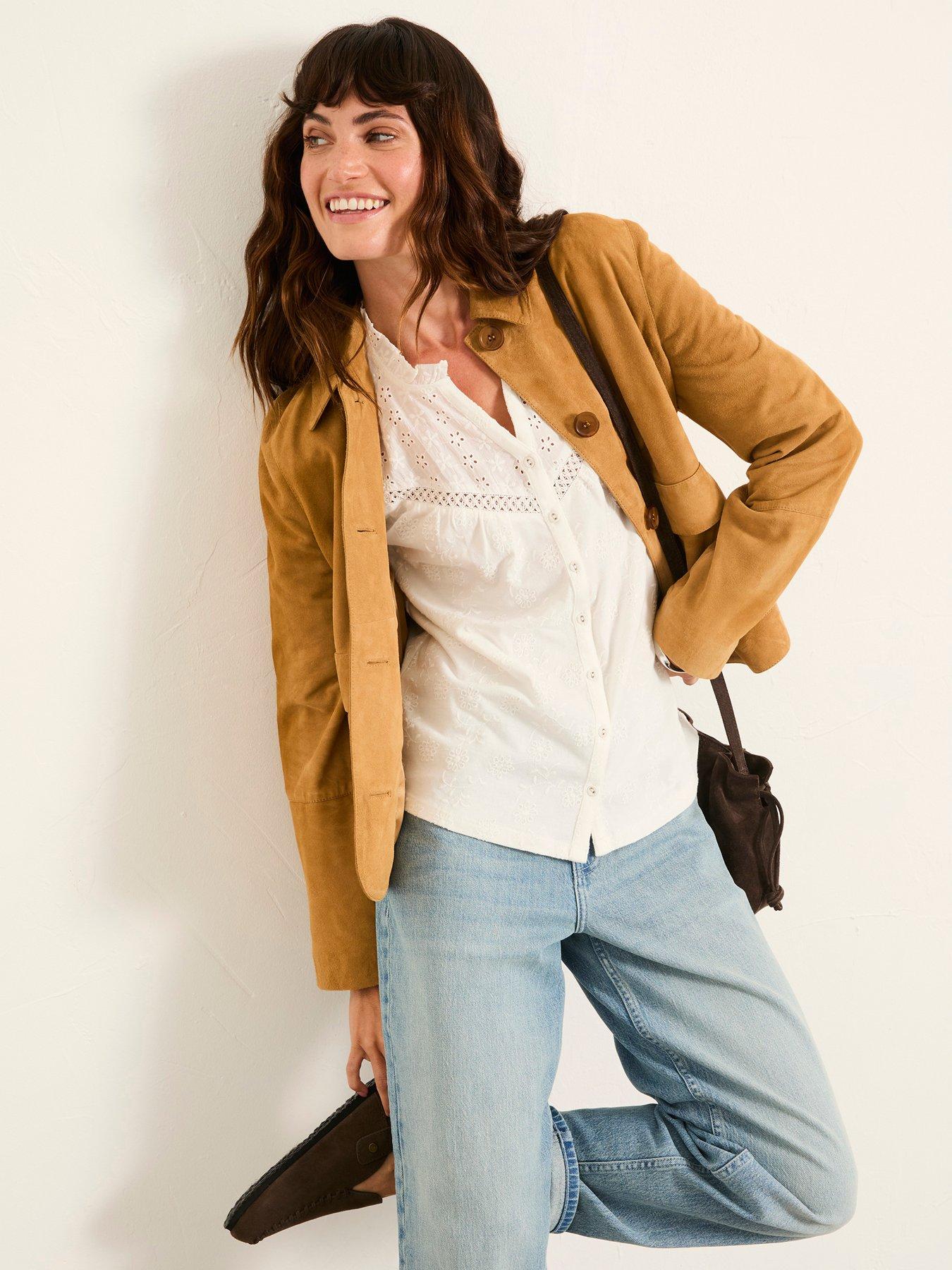 Image 3 of 5 of FatFace Claire Broderie Top - Ivory
