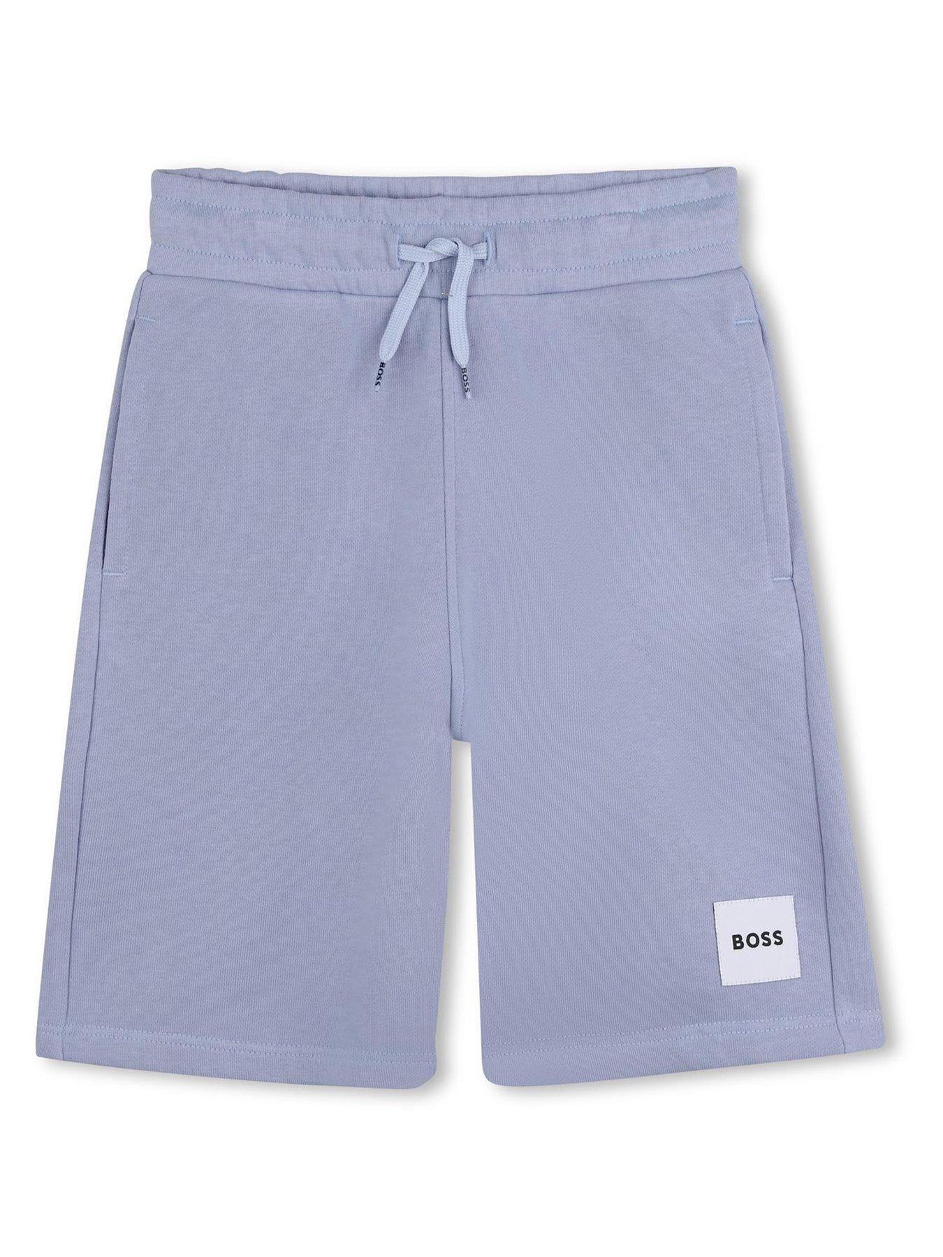  image of boss-boys-logo-shorts-blue