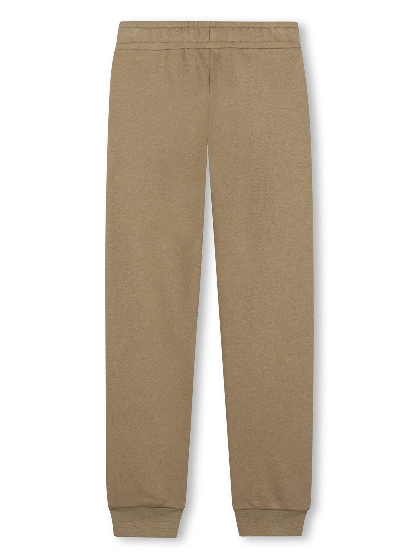 Image 2 of 3 of BOSS Boys Logo Jogging Bottoms - Beige