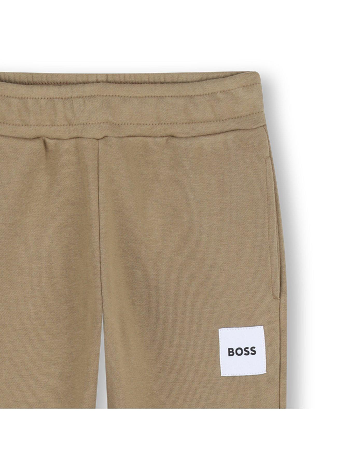 Image 3 of 3 of BOSS Boys Logo Jogging Bottoms - Beige