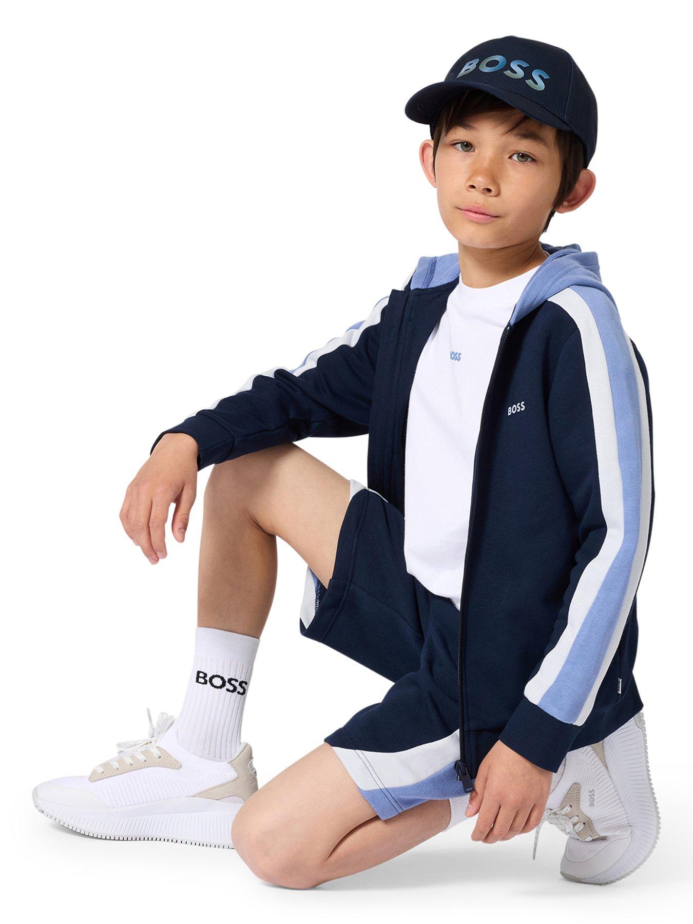 BOSS Boys Colour Block Shorts - Navy