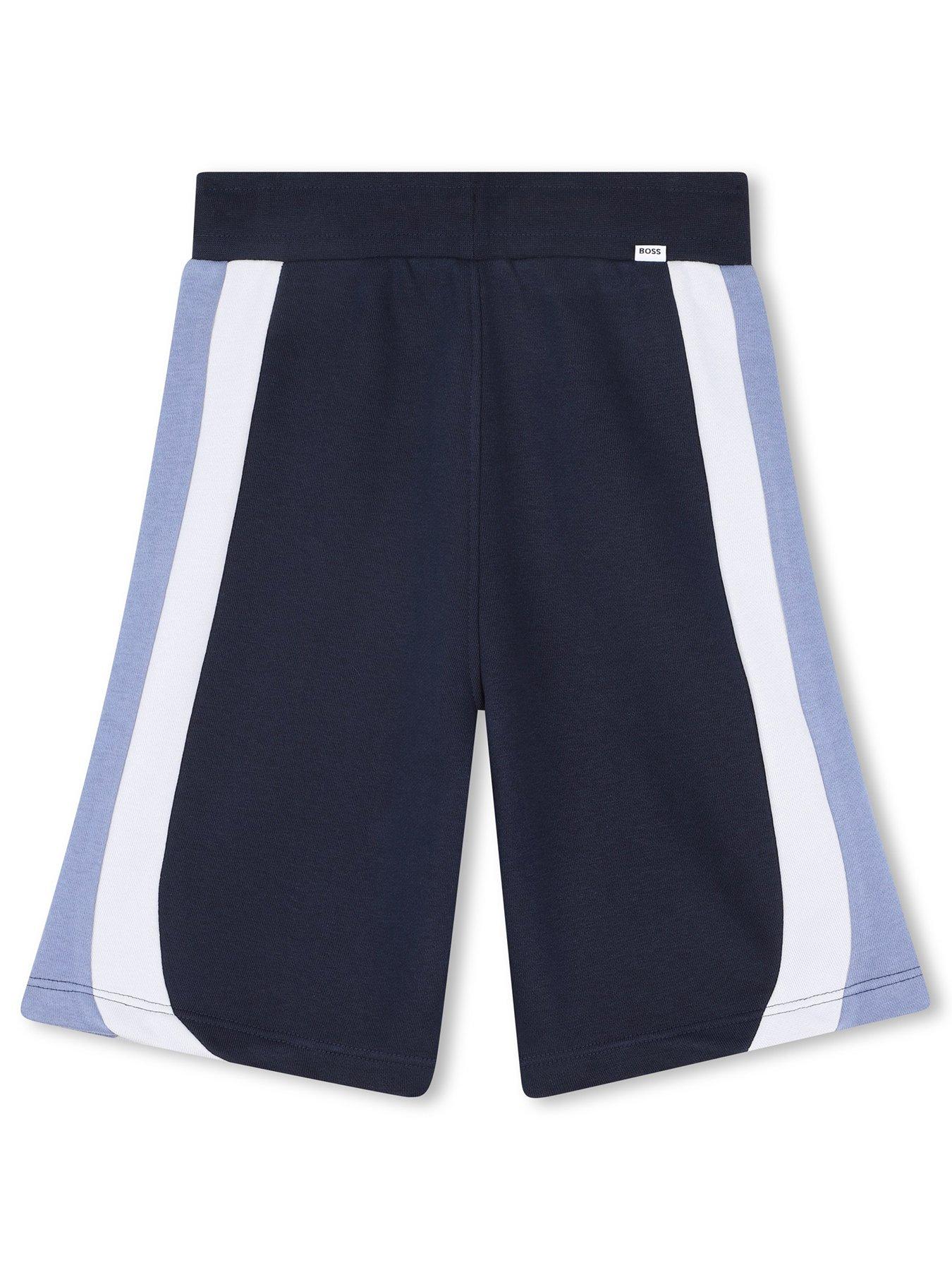 Image 3 of 4 of BOSS Boys Colour Block Shorts - Navy