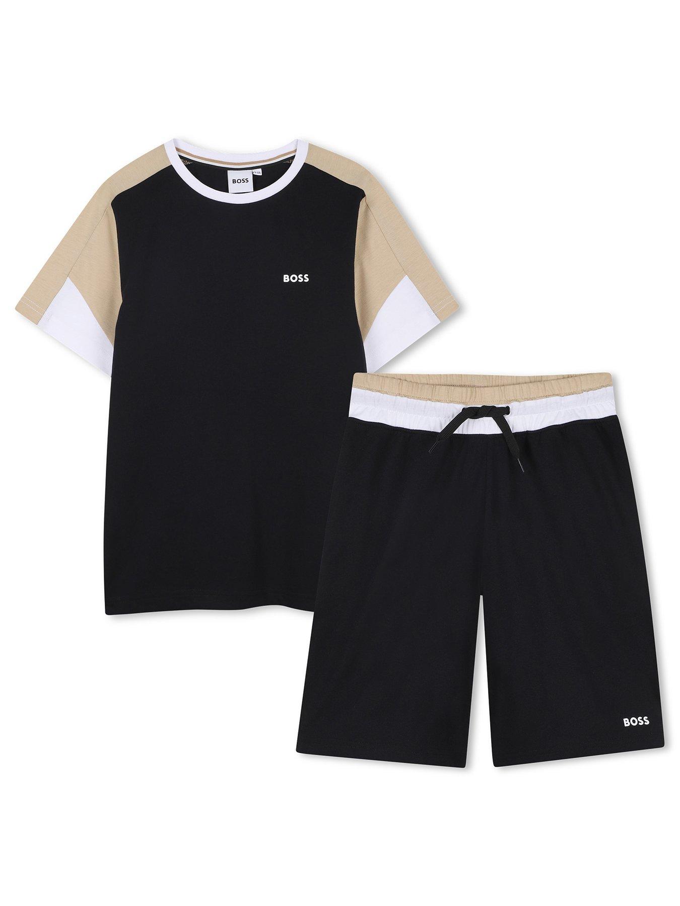 boss-boys-colour-block-t-shirt-and-short-set-black
