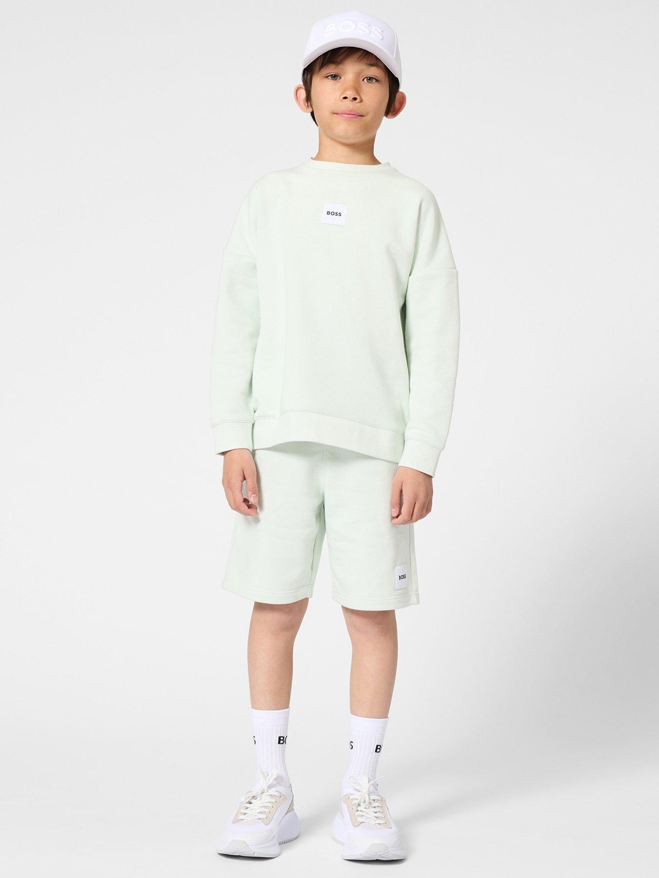 BOSS Boys Logo Shorts - Light Green