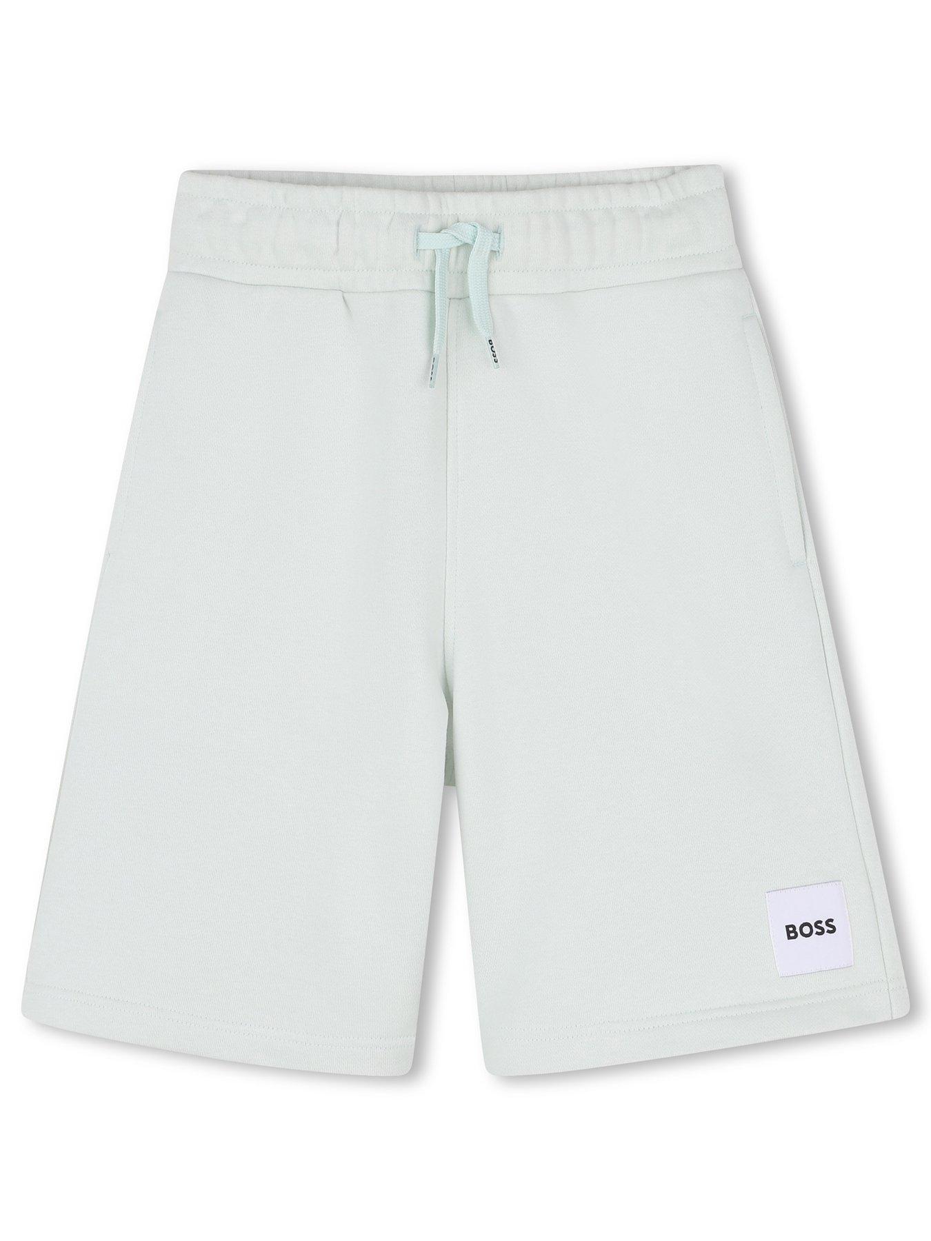 Image 2 of 4 of BOSS Boys Logo Shorts - Light Green