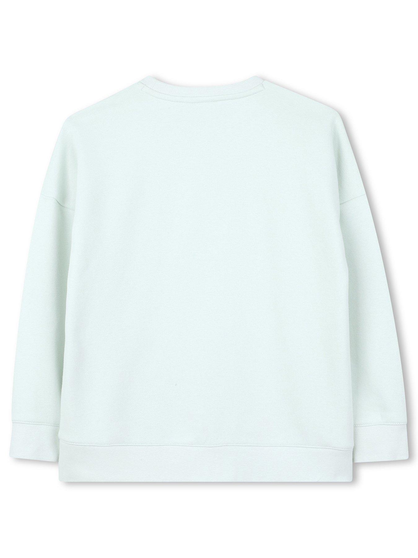Image 3 of 4 of BOSS Boys Logo Sweat Top - Light Green