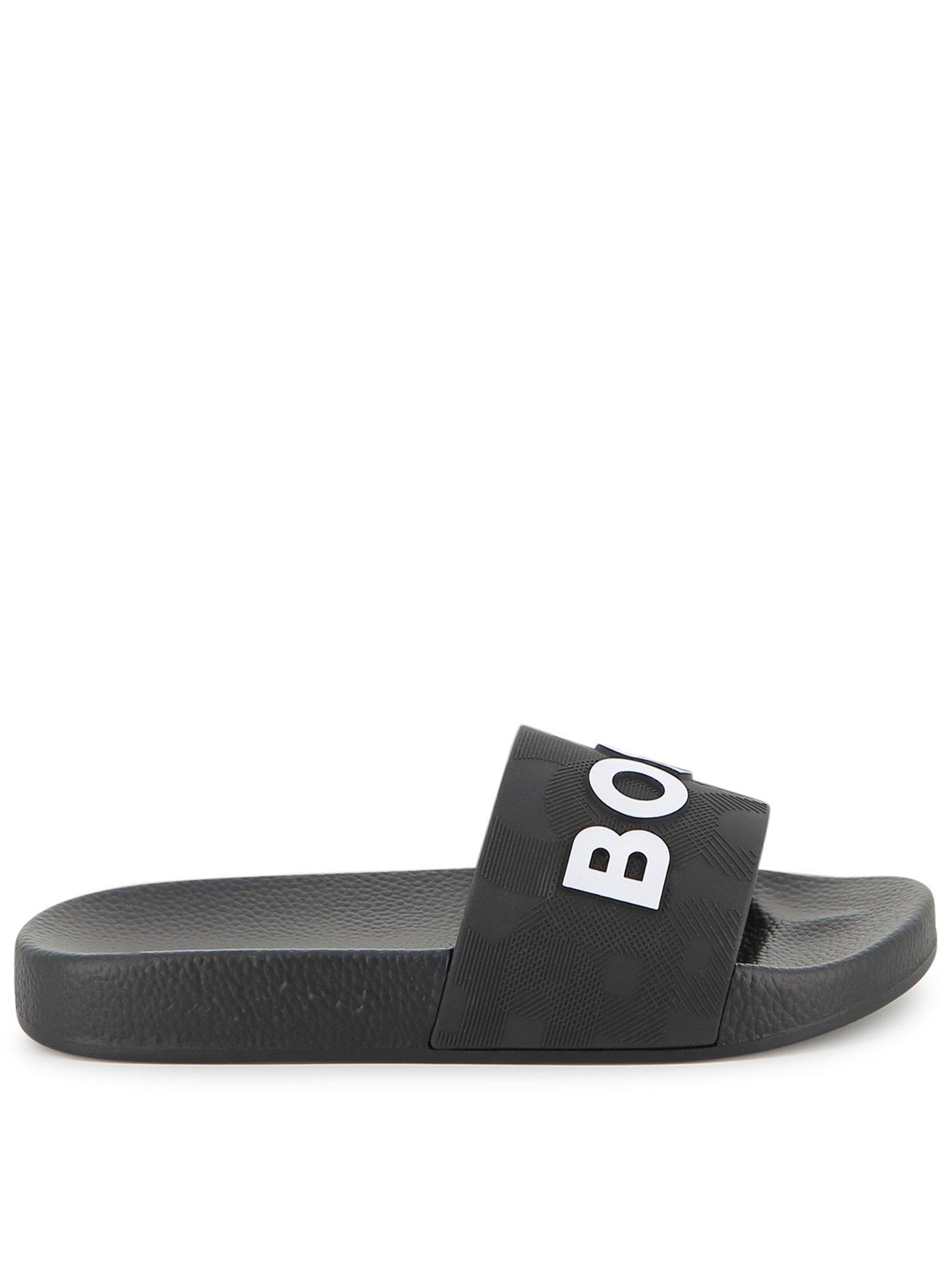 BOSS Boys Logo Slider - Black