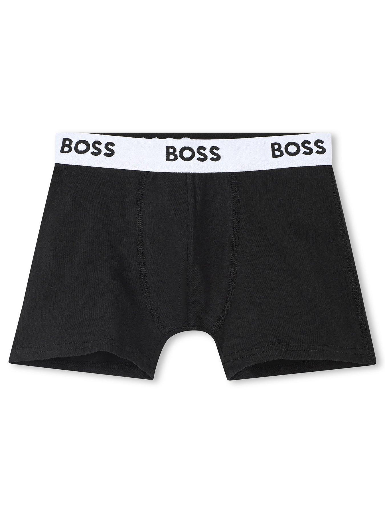 Image 2 of 4 of BOSS Boys 3 Pack Boxer Shorts - Black