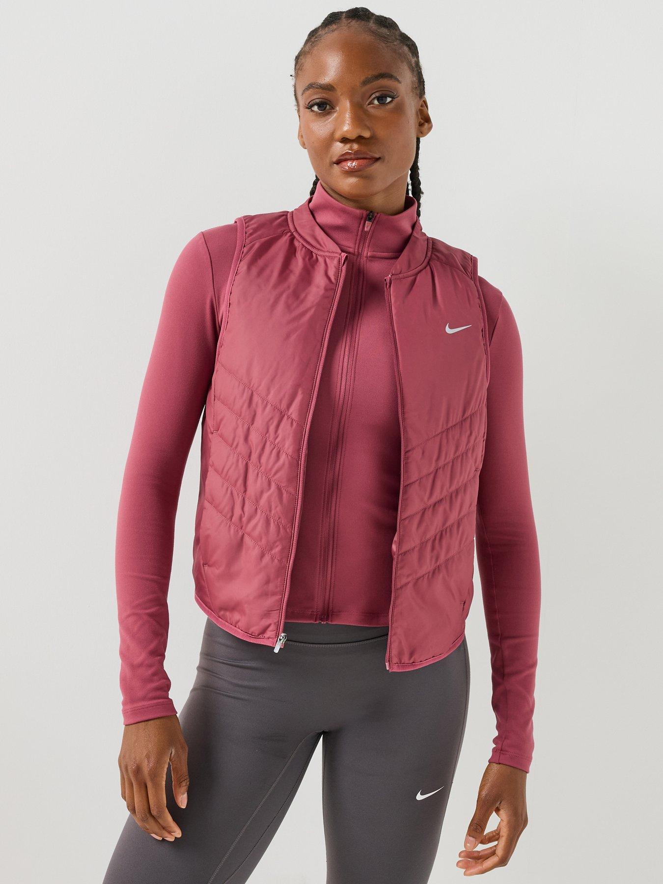 Image 1 of 7 of Nike Womens Tempo Warm Running Gilet - Pink Smoke