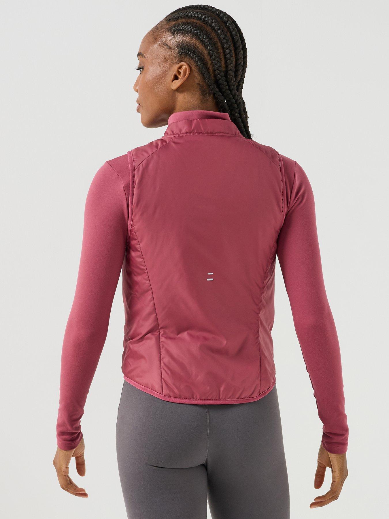 Image 2 of 7 of Nike Womens Tempo Warm Running Gilet - Pink Smoke