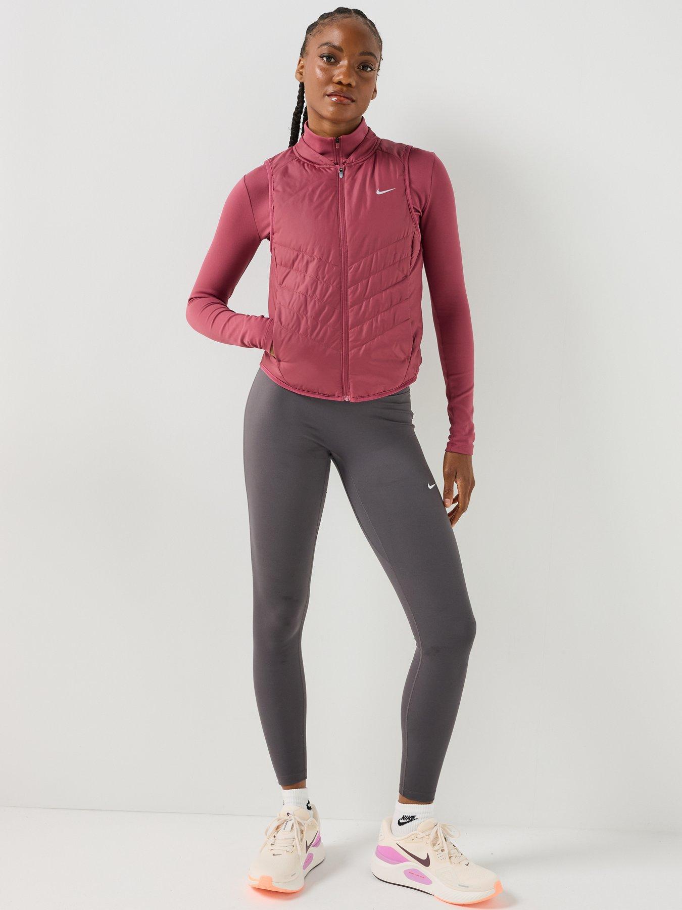 Image 3 of 7 of Nike Womens Tempo Warm Running Gilet - Pink Smoke