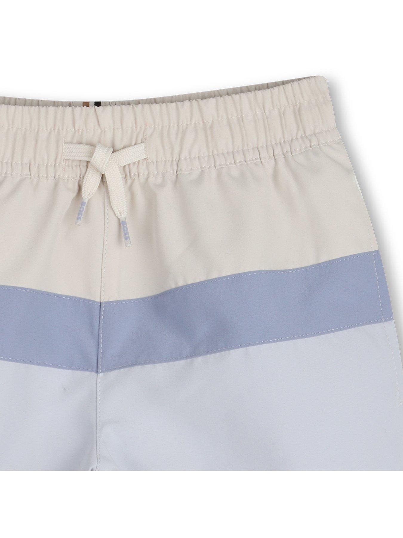 Image 4 of 4 of BOSS Boys Block Stripe Swim Shorts - Multi