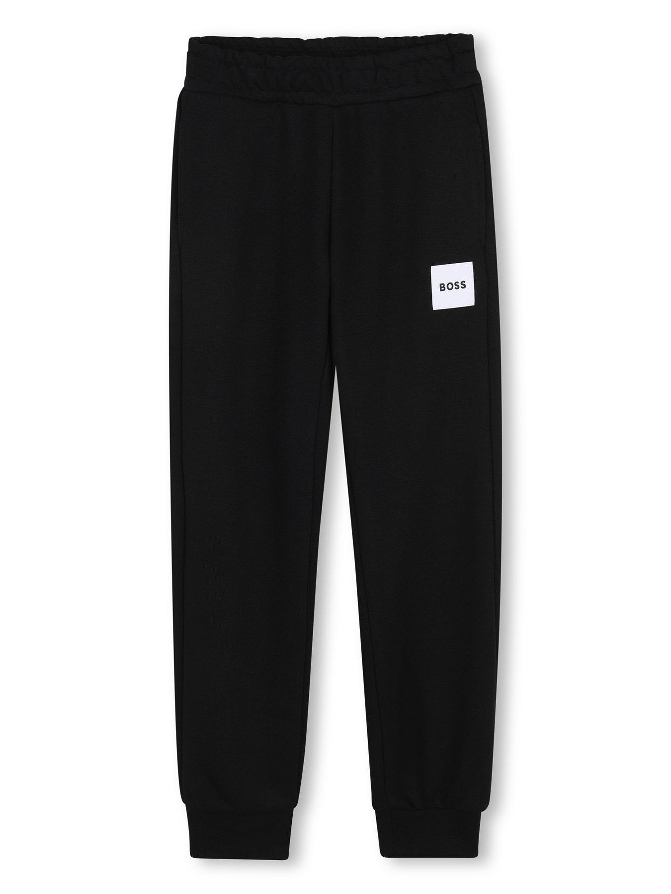 Image 1 of 3 of BOSS Boys Logo Jogging Bottoms - Black