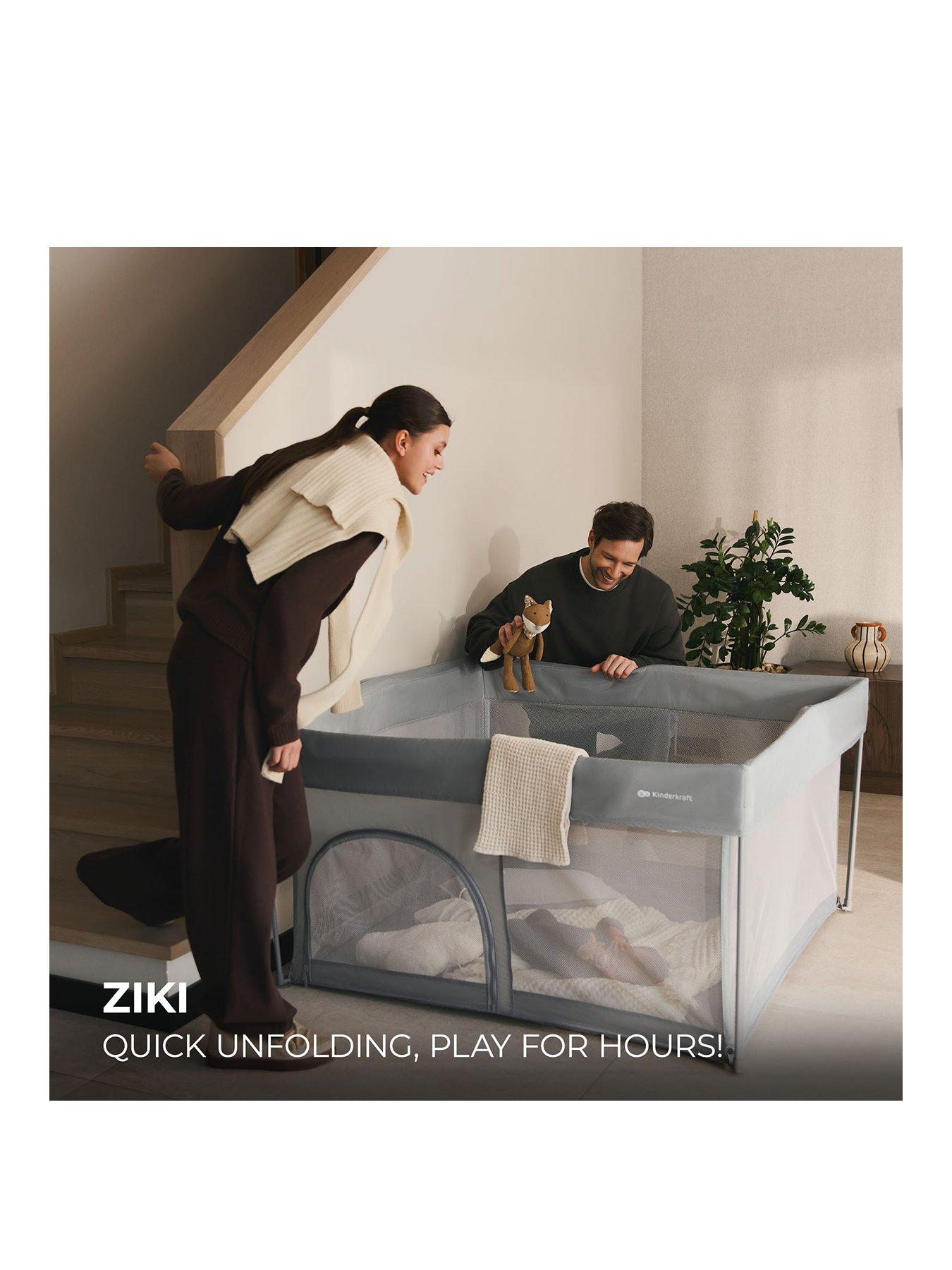 stillFront image of kinderkraft-ziki-playpen-grey