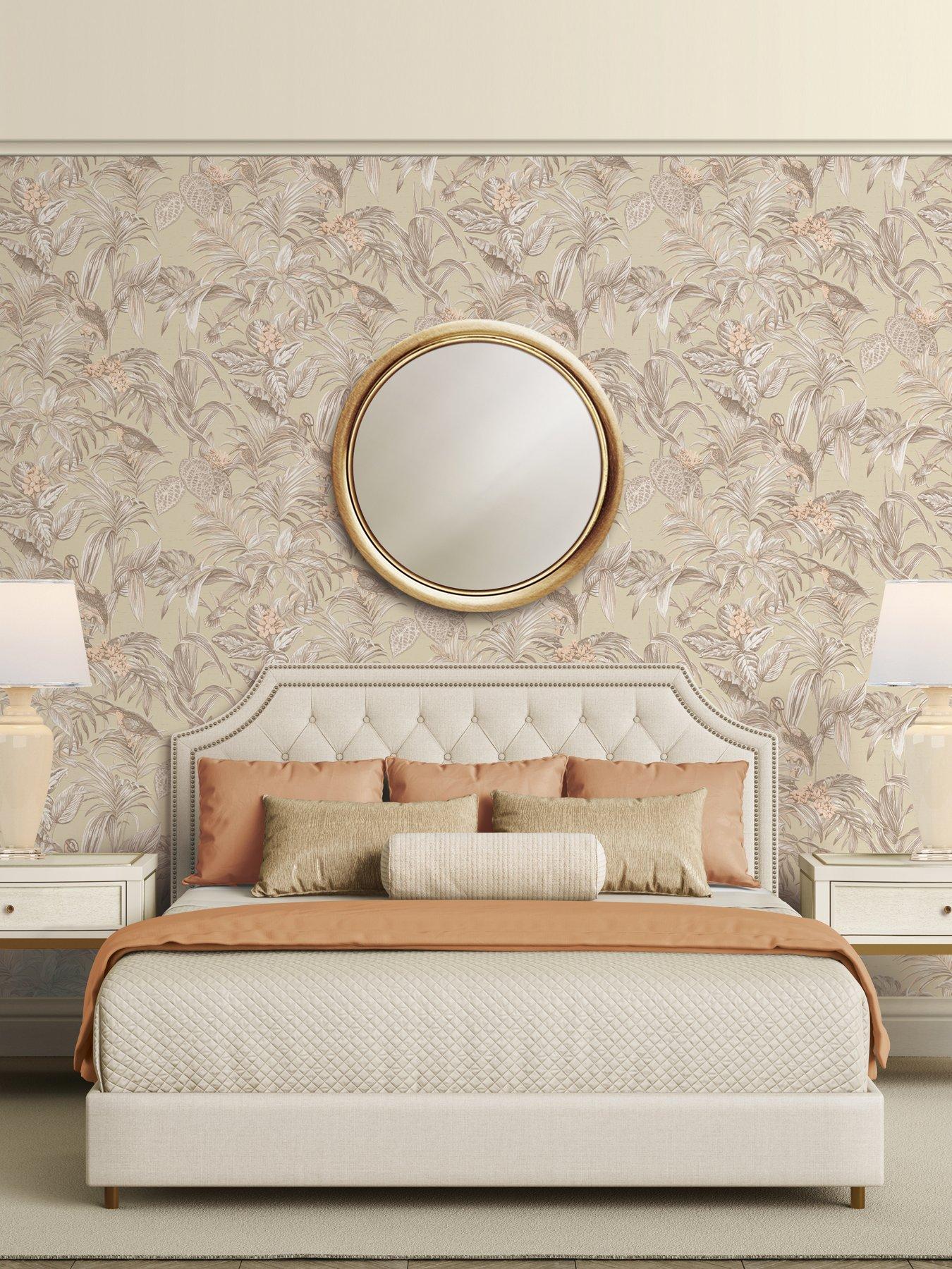 Design ID Did Bird Of Paradise Beige & Gold Wallpaper