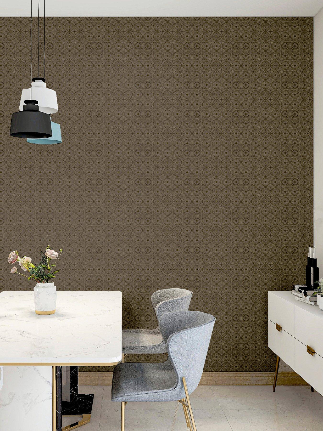  image of arthouse-symmetrical-chic-stone-and-gold-wallpaper